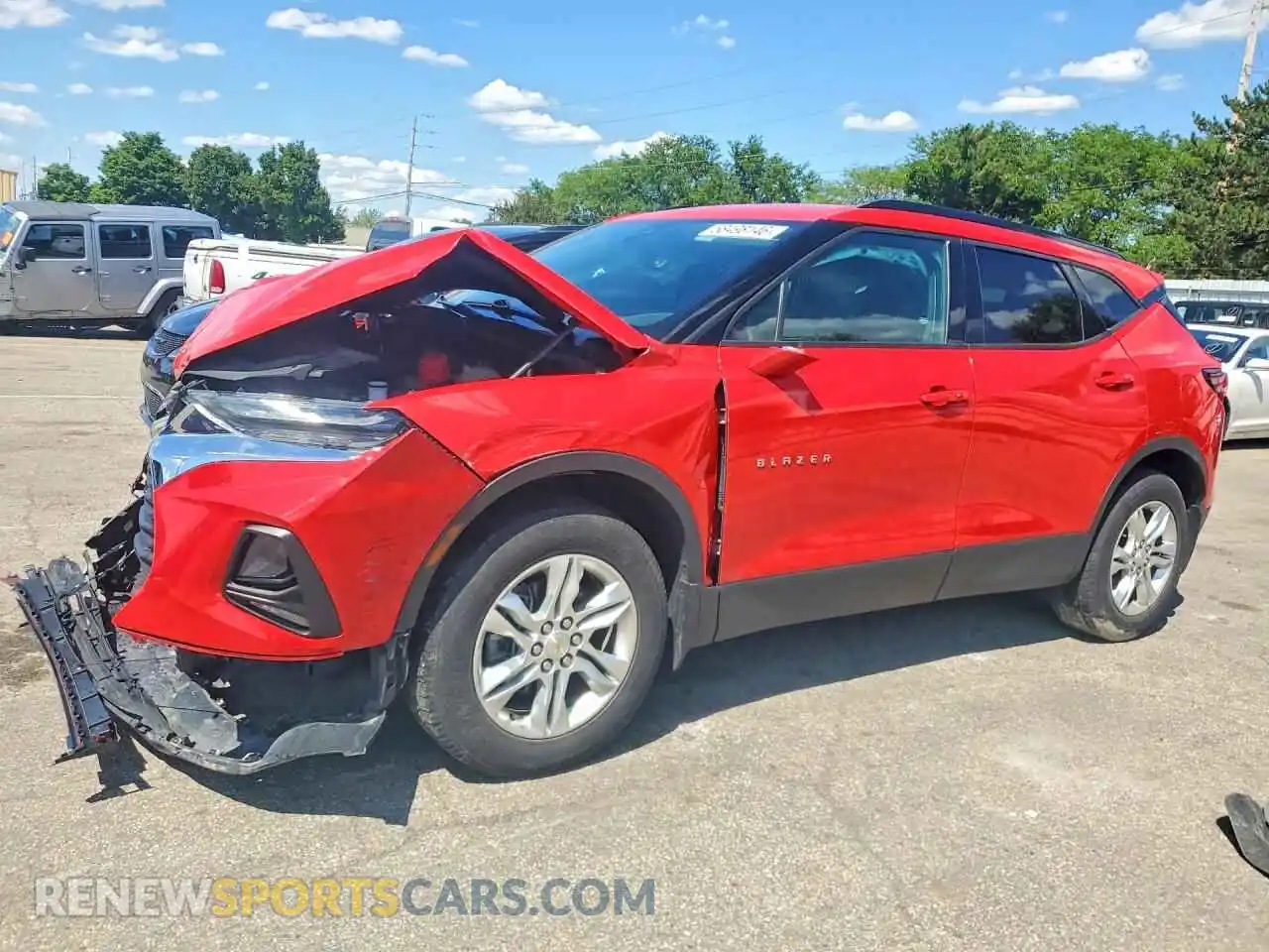 1 Photograph of a damaged car 3GNKBCR4XMS554341 CHEVROLET BLAZER 2021