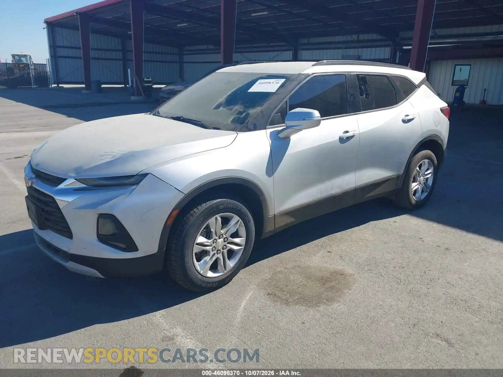 2 Photograph of a damaged car 3GNKBCRS2MS501180 CHEVROLET BLAZER 2021