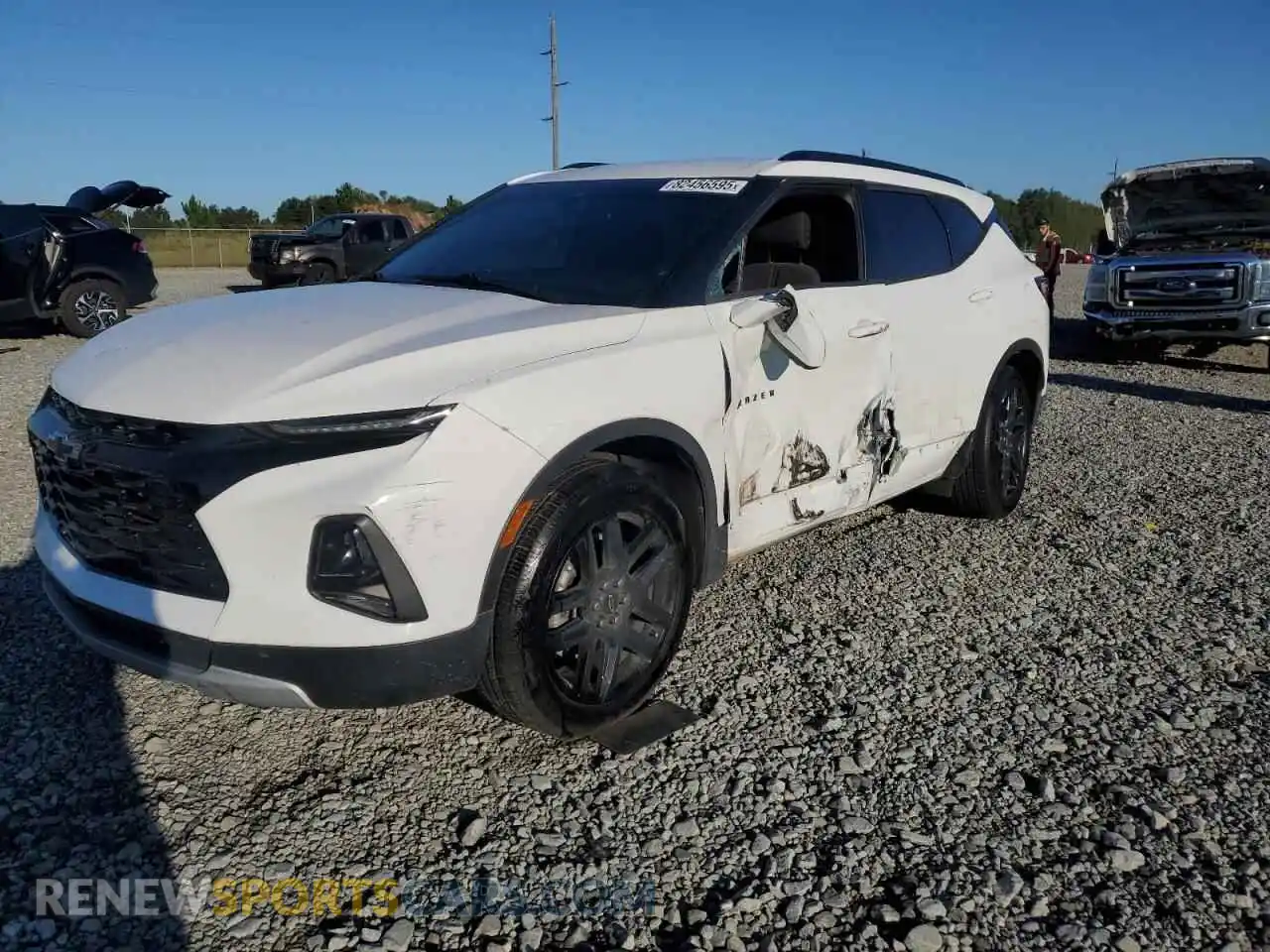 1 Photograph of a damaged car 3GNKBCRS2MS533059 CHEVROLET BLAZER 2021