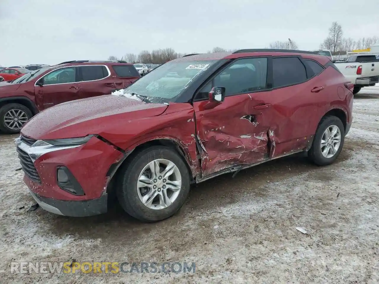 1 Photograph of a damaged car 3GNKBCRS3MS555250 CHEVROLET BLAZER 2021