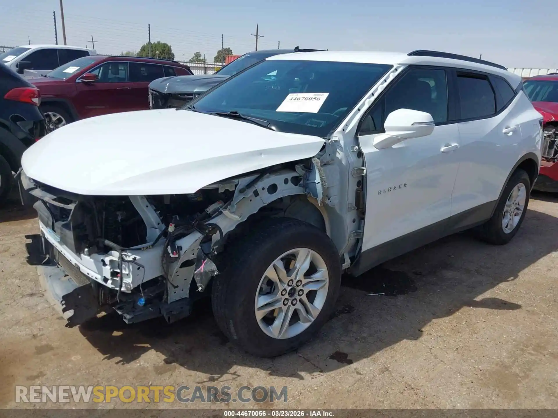 2 Photograph of a damaged car 3GNKBCRS3MS571352 CHEVROLET BLAZER 2021