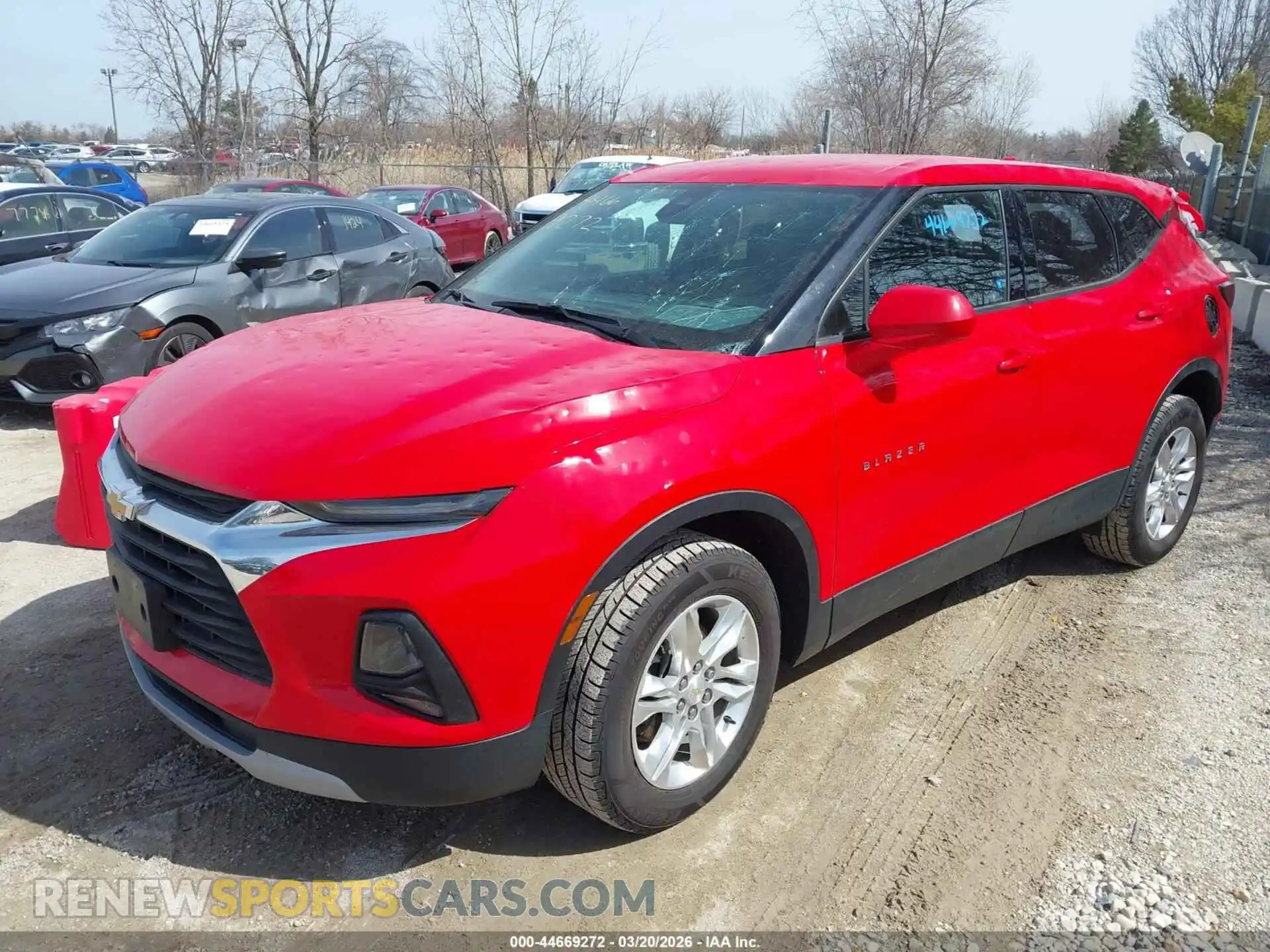2 Photograph of a damaged car 3GNKBCRS3MS584733 CHEVROLET BLAZER 2021