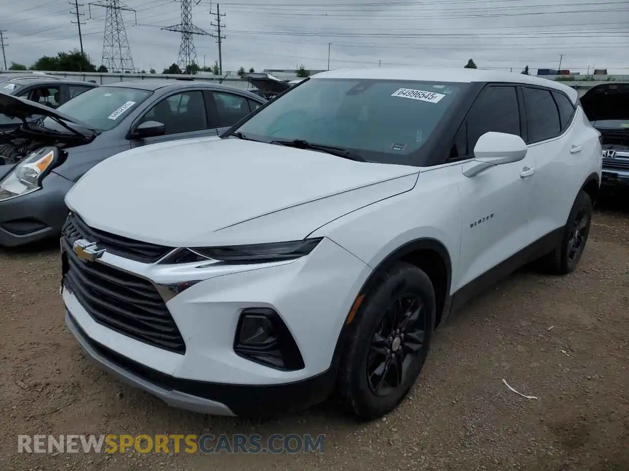 1 Photograph of a damaged car 3GNKBCRS3MS584831 CHEVROLET BLAZER 2021