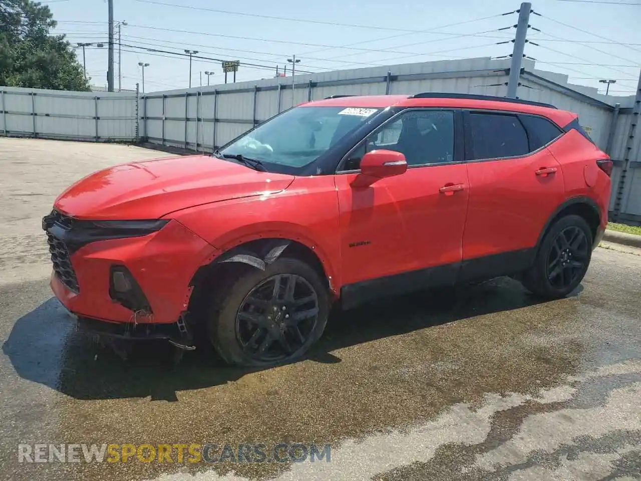 1 Photograph of a damaged car 3GNKBCRS4MS505019 CHEVROLET BLAZER 2021