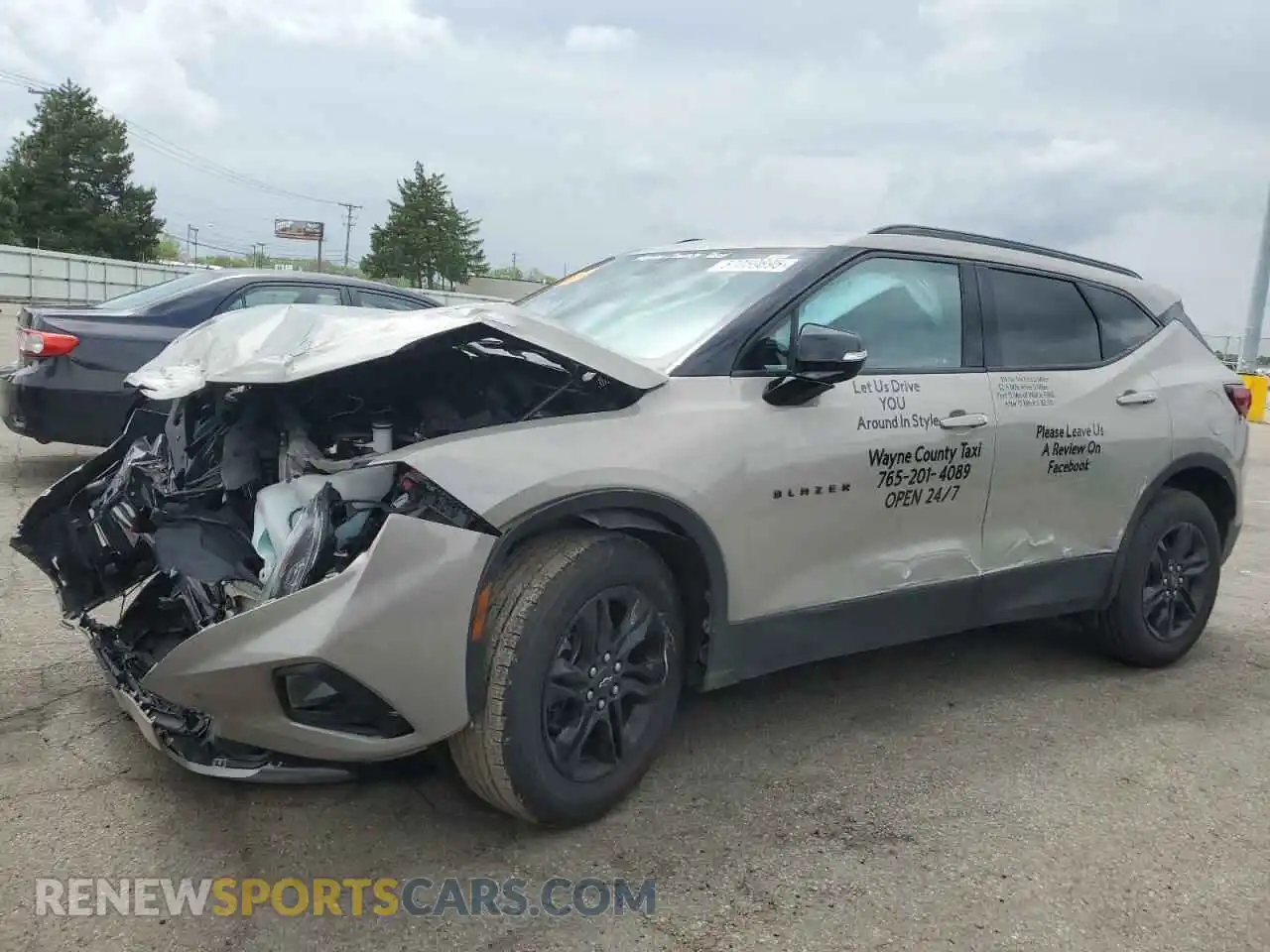 1 Photograph of a damaged car 3GNKBCRSXMS554516 CHEVROLET BLAZER 2021