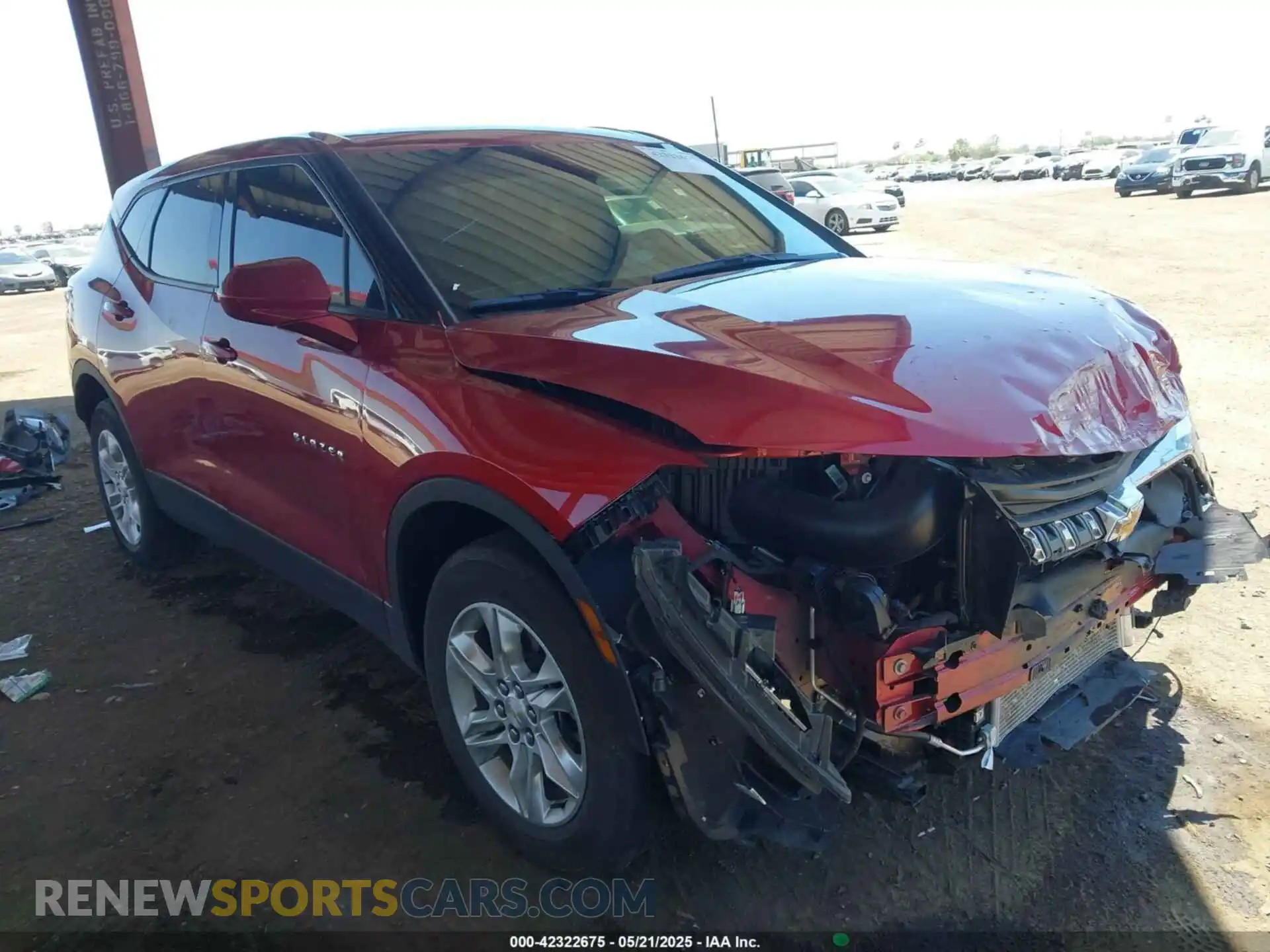 1 Photograph of a damaged car 3GNKBCRSXMS575608 CHEVROLET BLAZER 2021