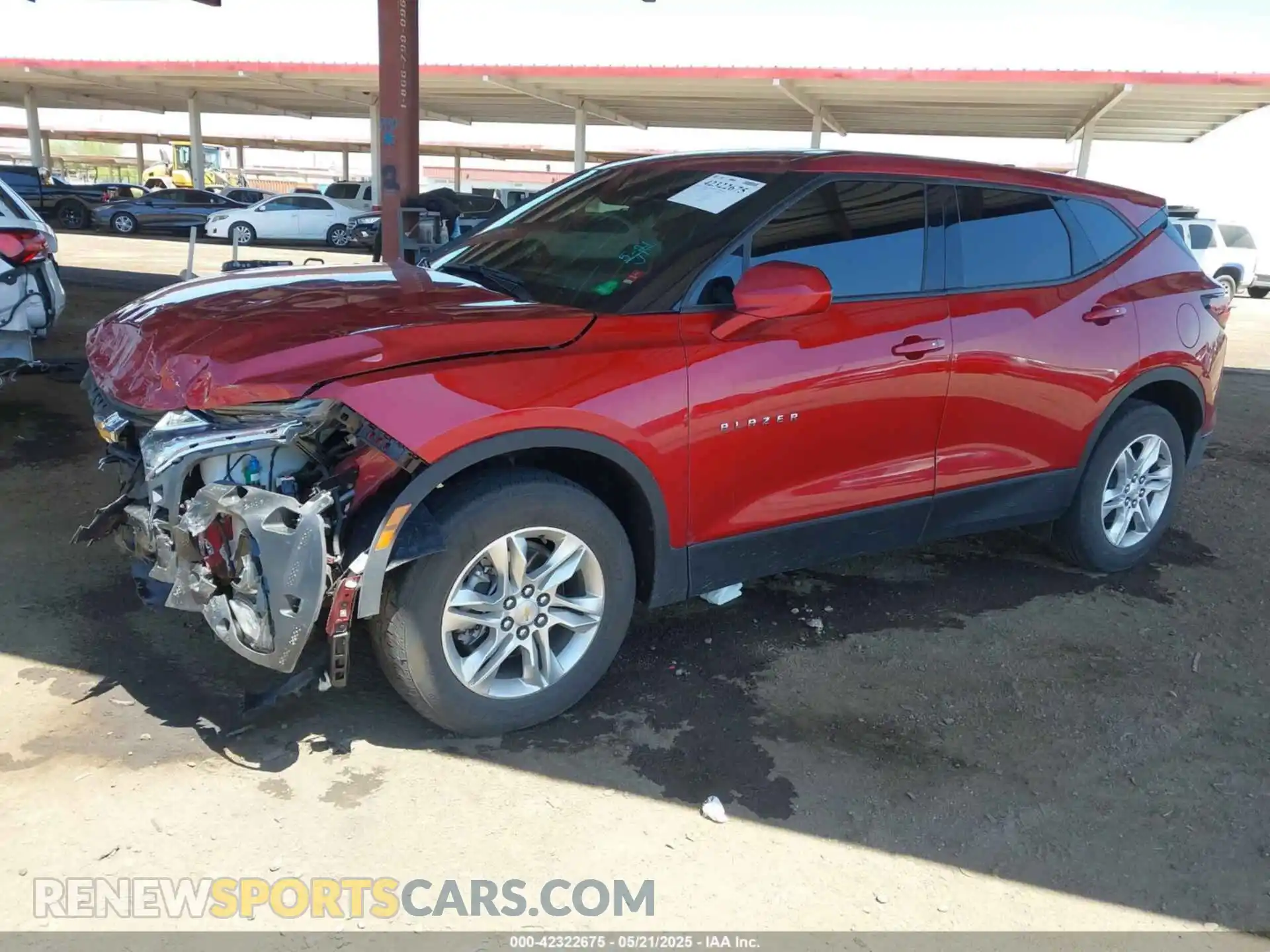 2 Photograph of a damaged car 3GNKBCRSXMS575608 CHEVROLET BLAZER 2021