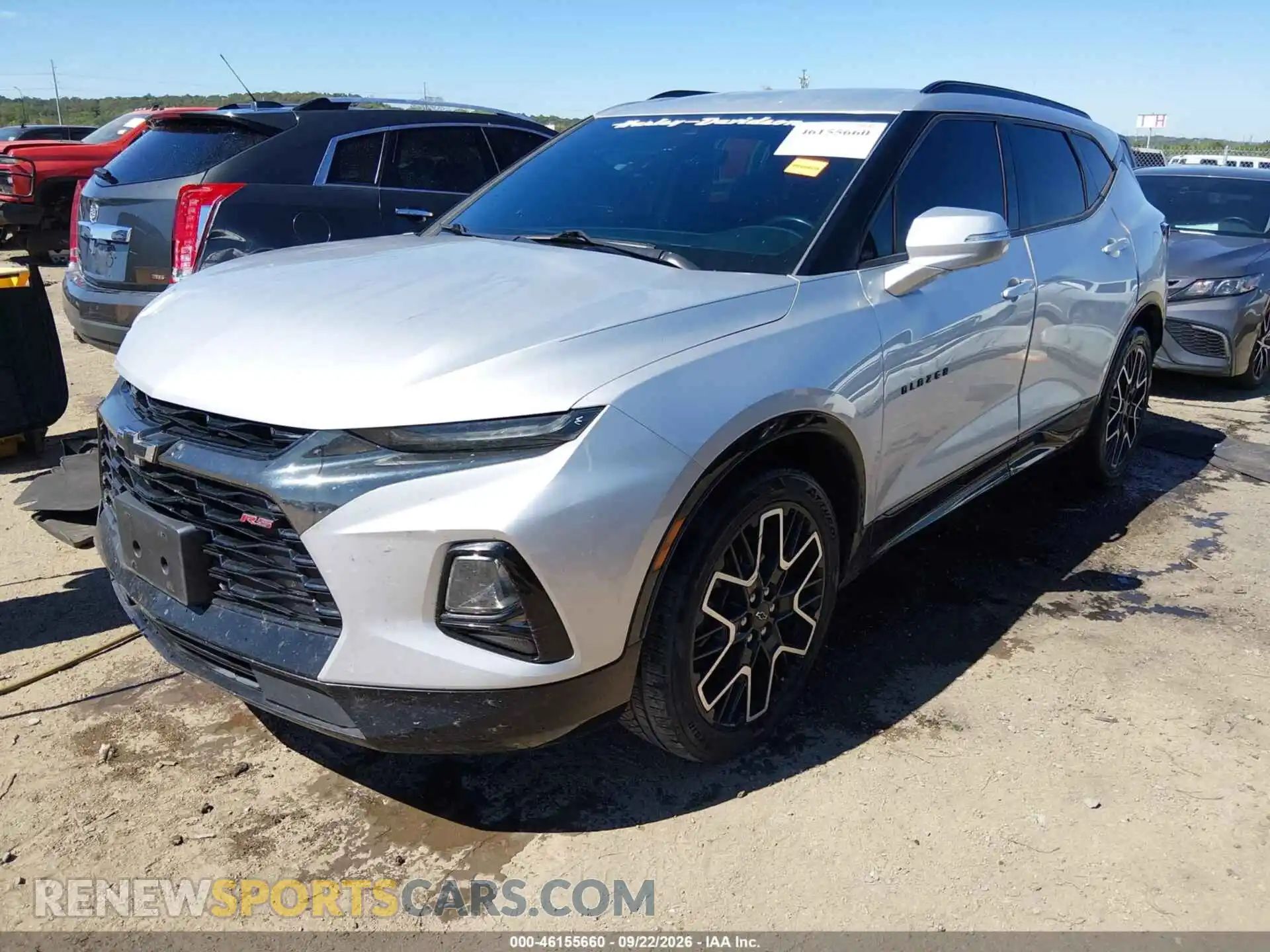 2 Photograph of a damaged car 3GNKBERS1MS534523 CHEVROLET BLAZER 2021
