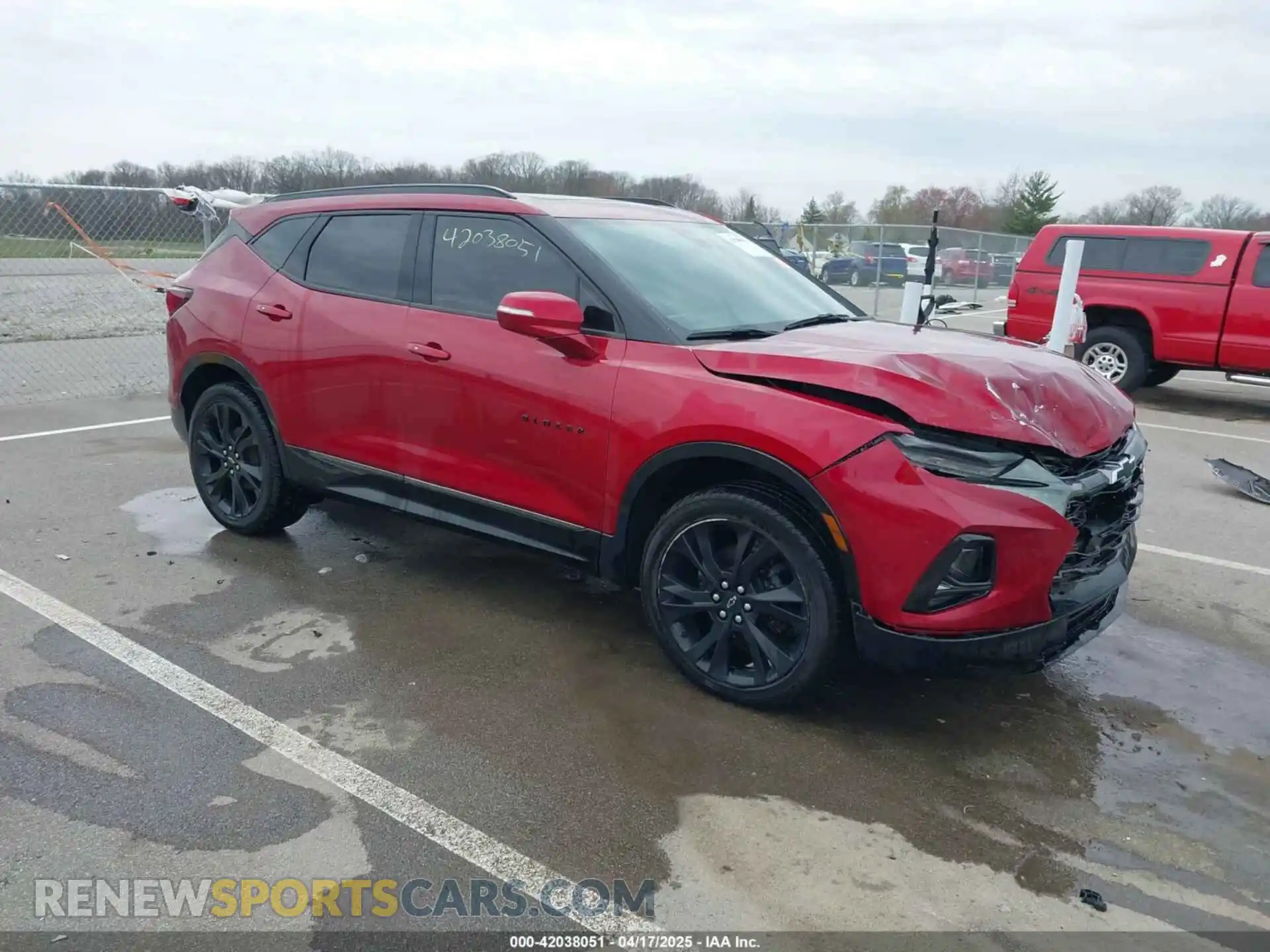 1 Photograph of a damaged car 3GNKBERS1MS547854 CHEVROLET BLAZER 2021