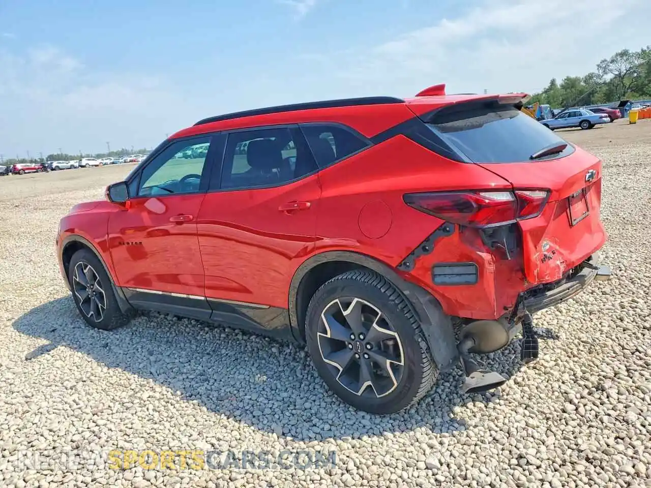 2 Фотография поврежденного автомобиля 3GNKBERS2MS519206 CHEVROLET BLAZER 2021