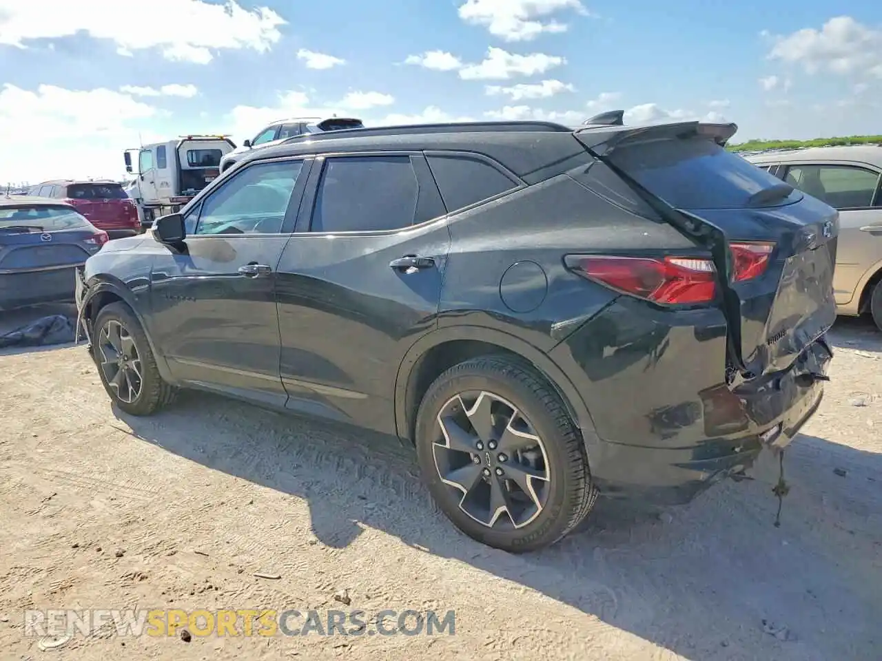 2 Photograph of a damaged car 3GNKBERS2MS546454 CHEVROLET BLAZER 2021
