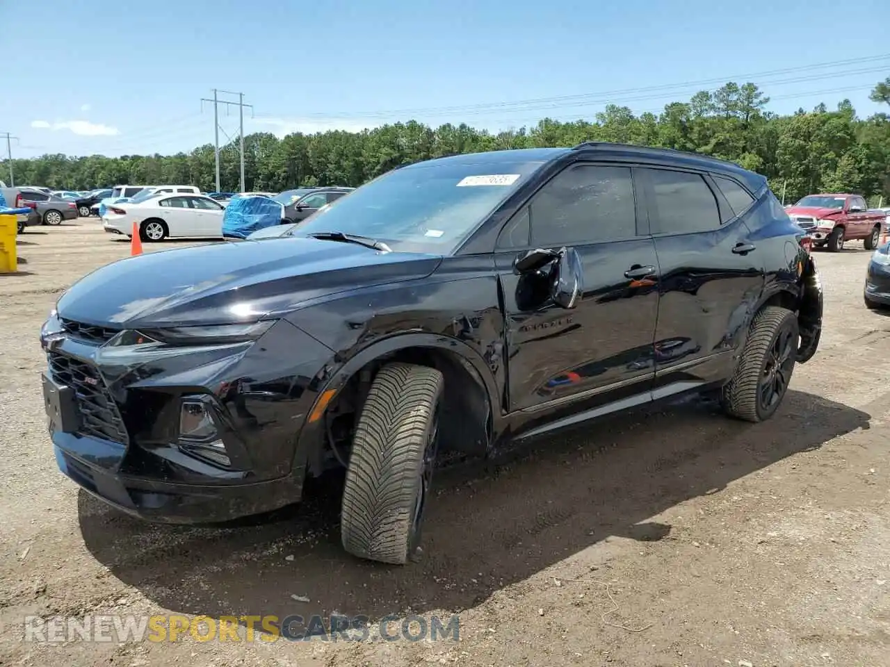 1 Photograph of a damaged car 3GNKBERS2MS560161 CHEVROLET BLAZER 2021