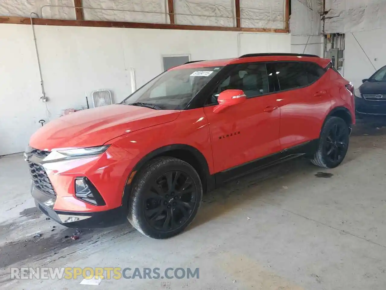 1 Photograph of a damaged car 3GNKBERS2MS565490 CHEVROLET BLAZER 2021