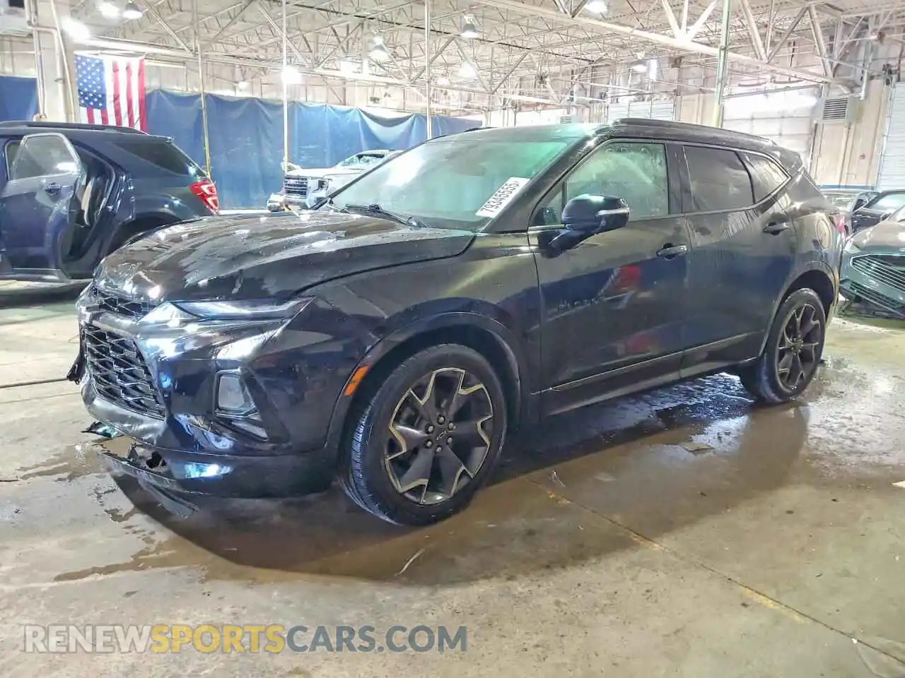 1 Photograph of a damaged car 3GNKBERS2MS568633 CHEVROLET BLAZER 2021