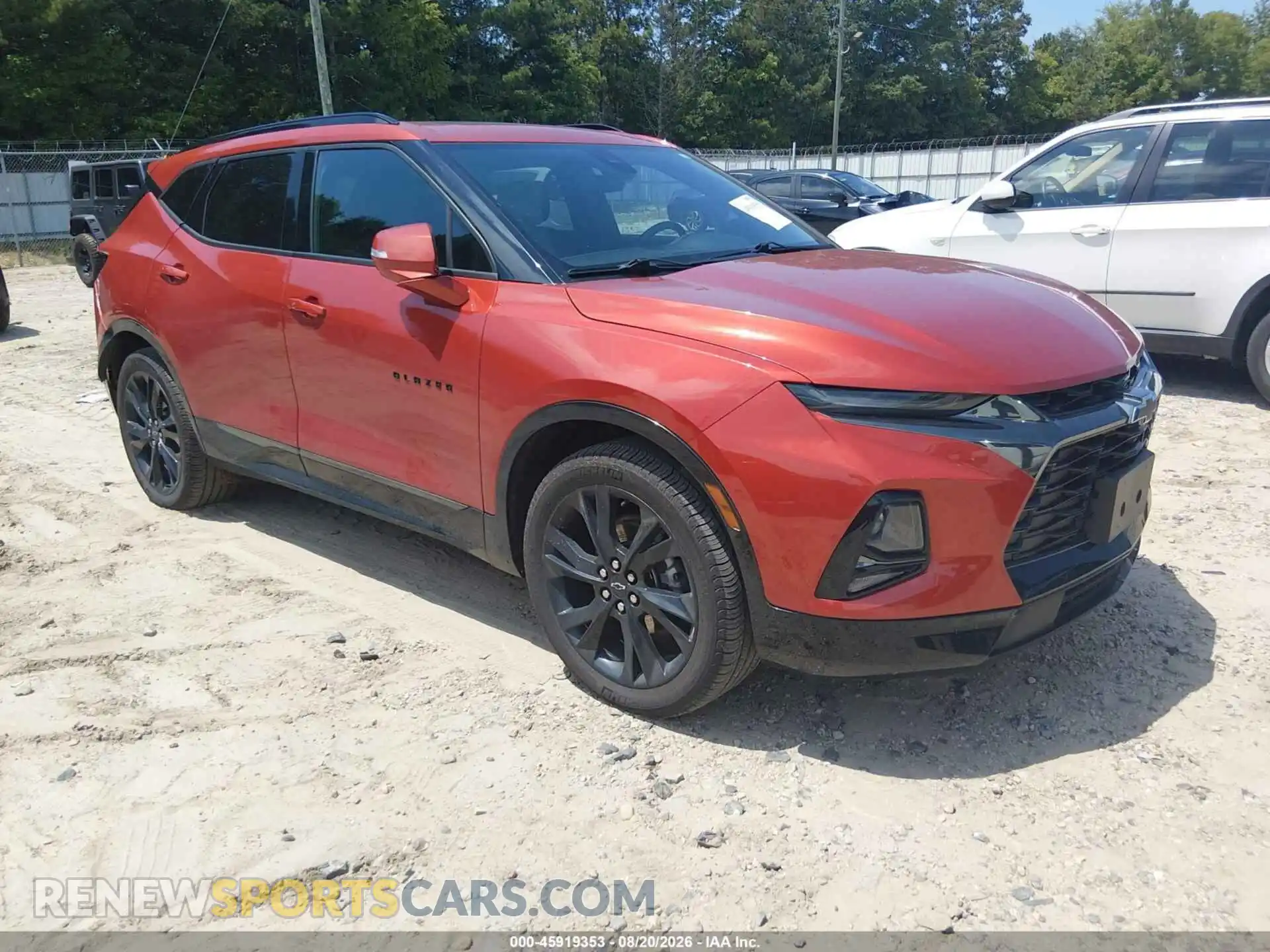 1 Photograph of a damaged car 3GNKBERS2MS573119 CHEVROLET BLAZER 2021