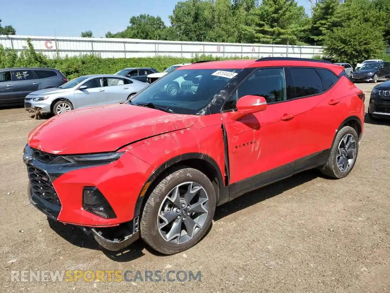 1 Photograph of a damaged car 3GNKBERS2MS577560 CHEVROLET BLAZER 2021
