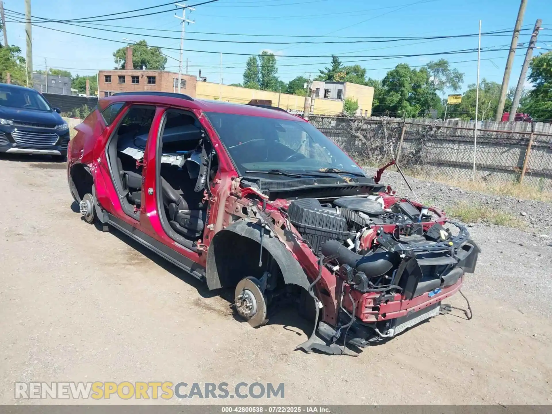 1 Photograph of a damaged car 3GNKBERS5MS586608 CHEVROLET BLAZER 2021