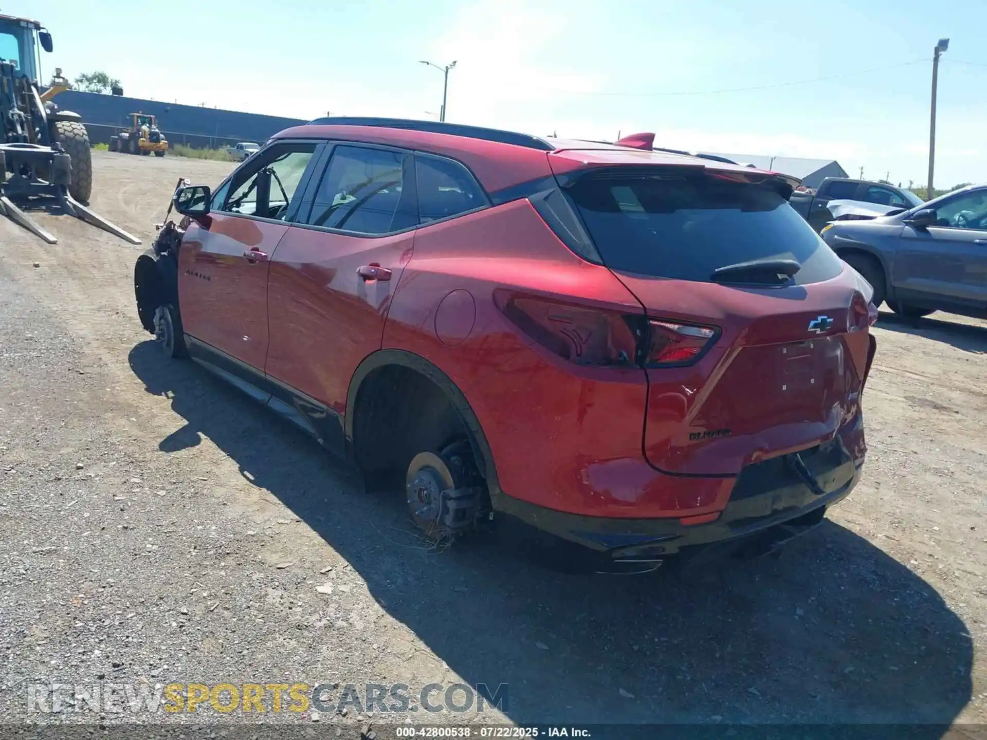 3 Photograph of a damaged car 3GNKBERS5MS586608 CHEVROLET BLAZER 2021