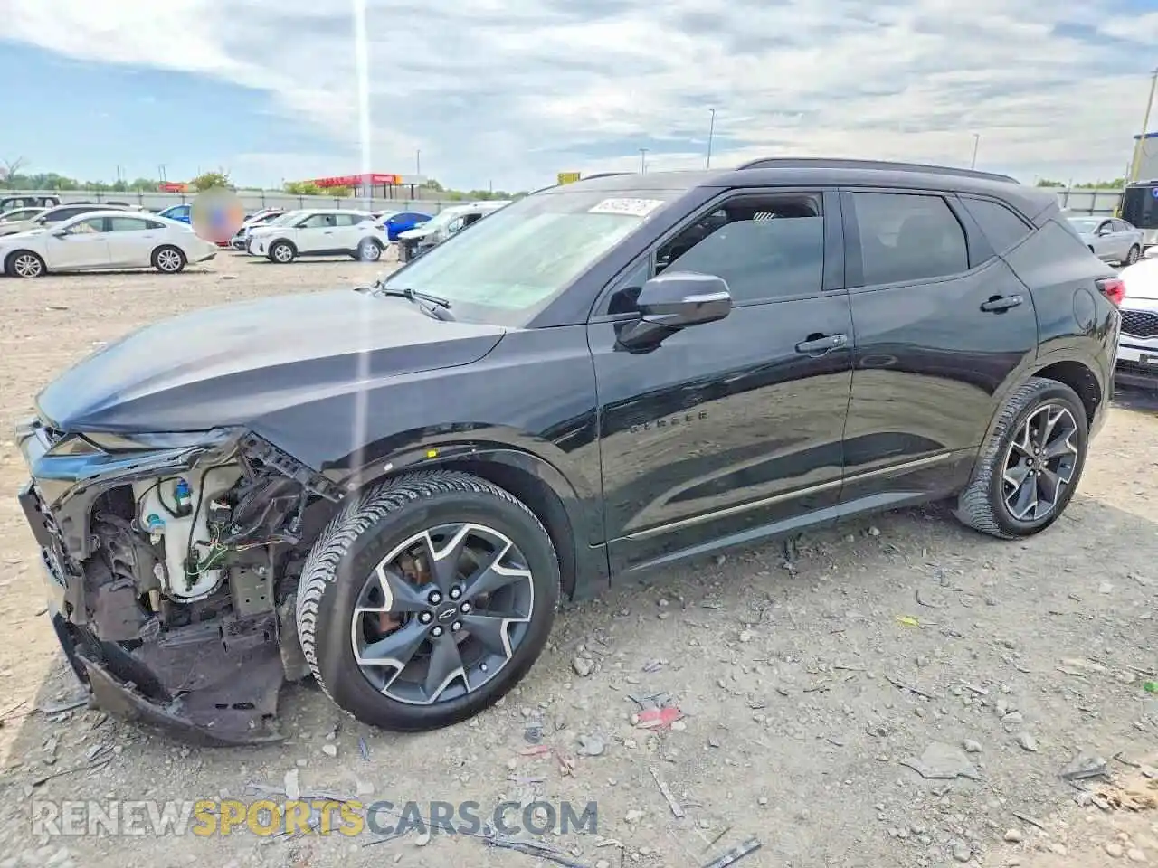 1 Photograph of a damaged car 3GNKBERS6MS504983 CHEVROLET BLAZER 2021