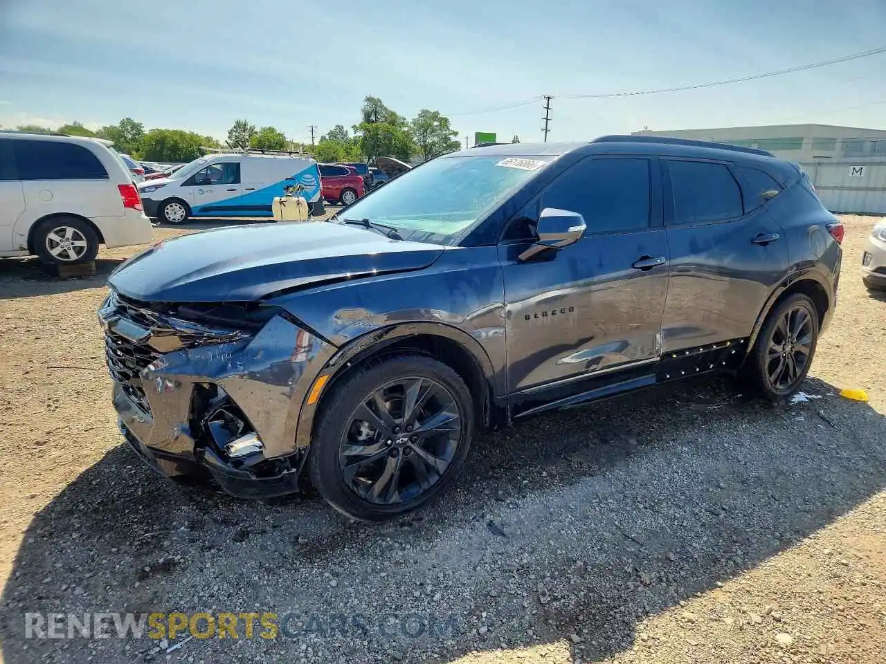 1 Photograph of a damaged car 3GNKBERS6MS544142 CHEVROLET BLAZER 2021