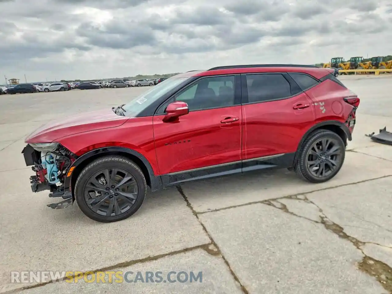 1 Photograph of a damaged car 3GNKBERS7MS522019 CHEVROLET BLAZER 2021