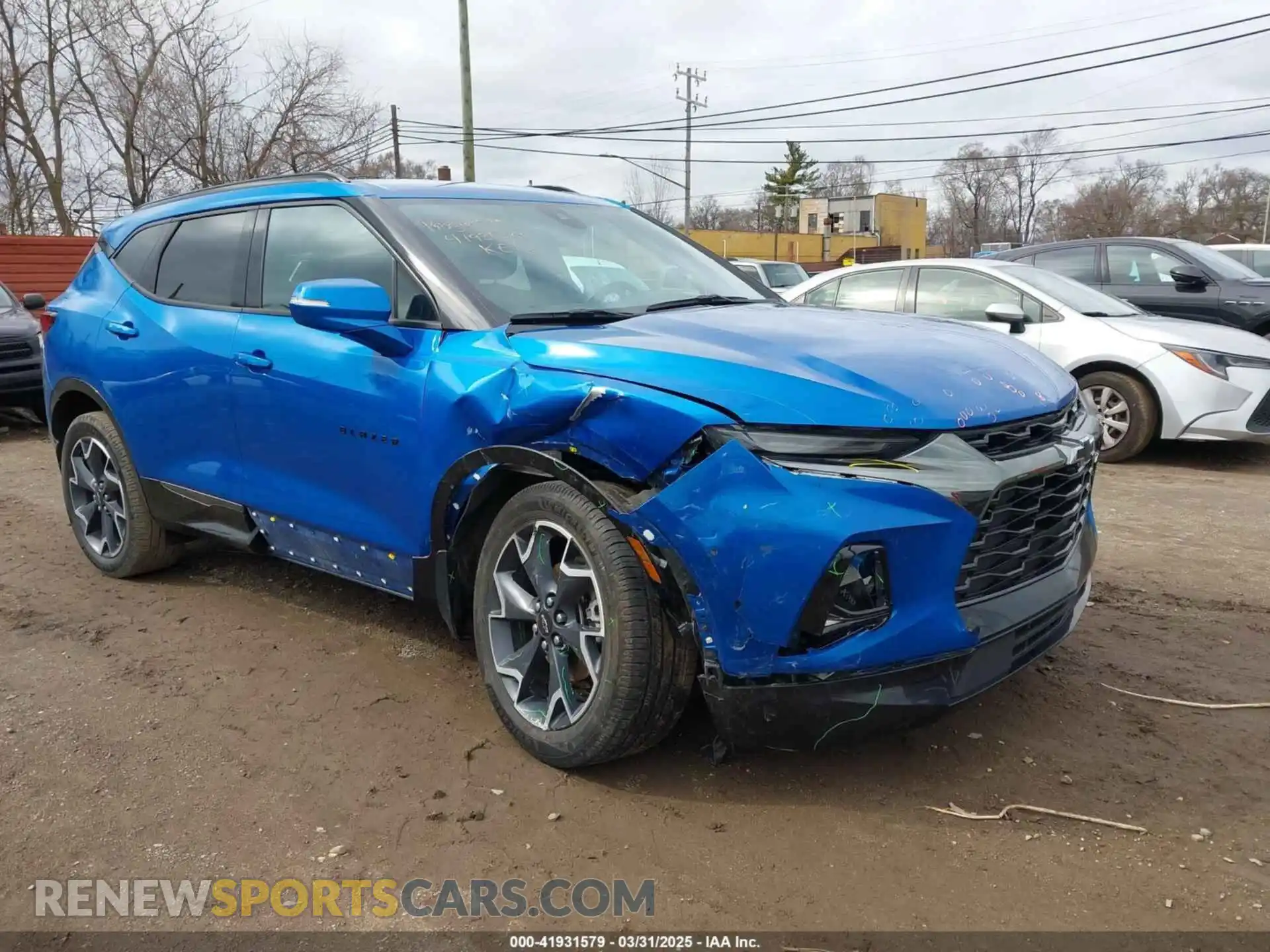 1 Photograph of a damaged car 3GNKBERS7MS533053 CHEVROLET BLAZER 2021