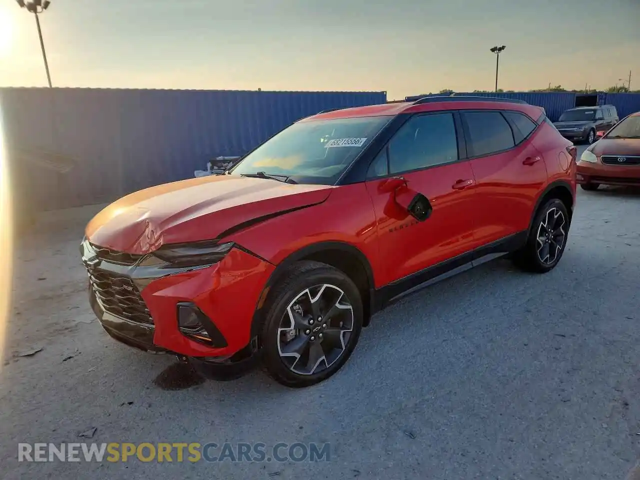 1 Photograph of a damaged car 3GNKBERSXMS579122 CHEVROLET BLAZER 2021
