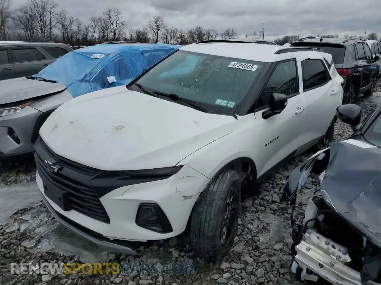 1 Photograph of a damaged car 3GNKBHR42MS553942 CHEVROLET BLAZER 2021