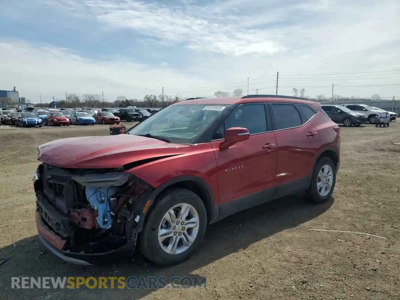 1 Photograph of a damaged car 3GNKBHR4XMS529341 CHEVROLET BLAZER 2021