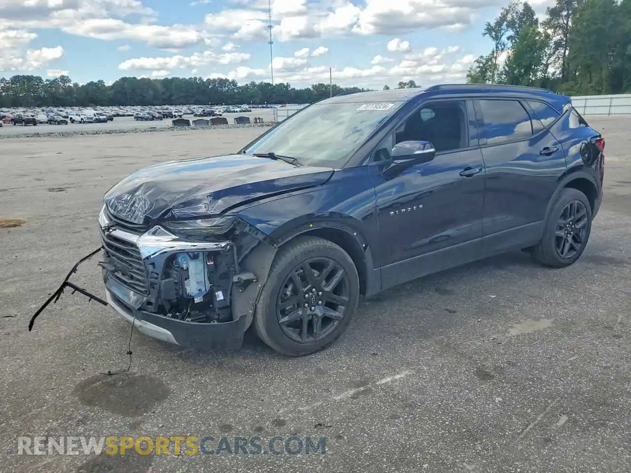 1 Photograph of a damaged car 3GNKBHRS2MS543541 CHEVROLET BLAZER 2021