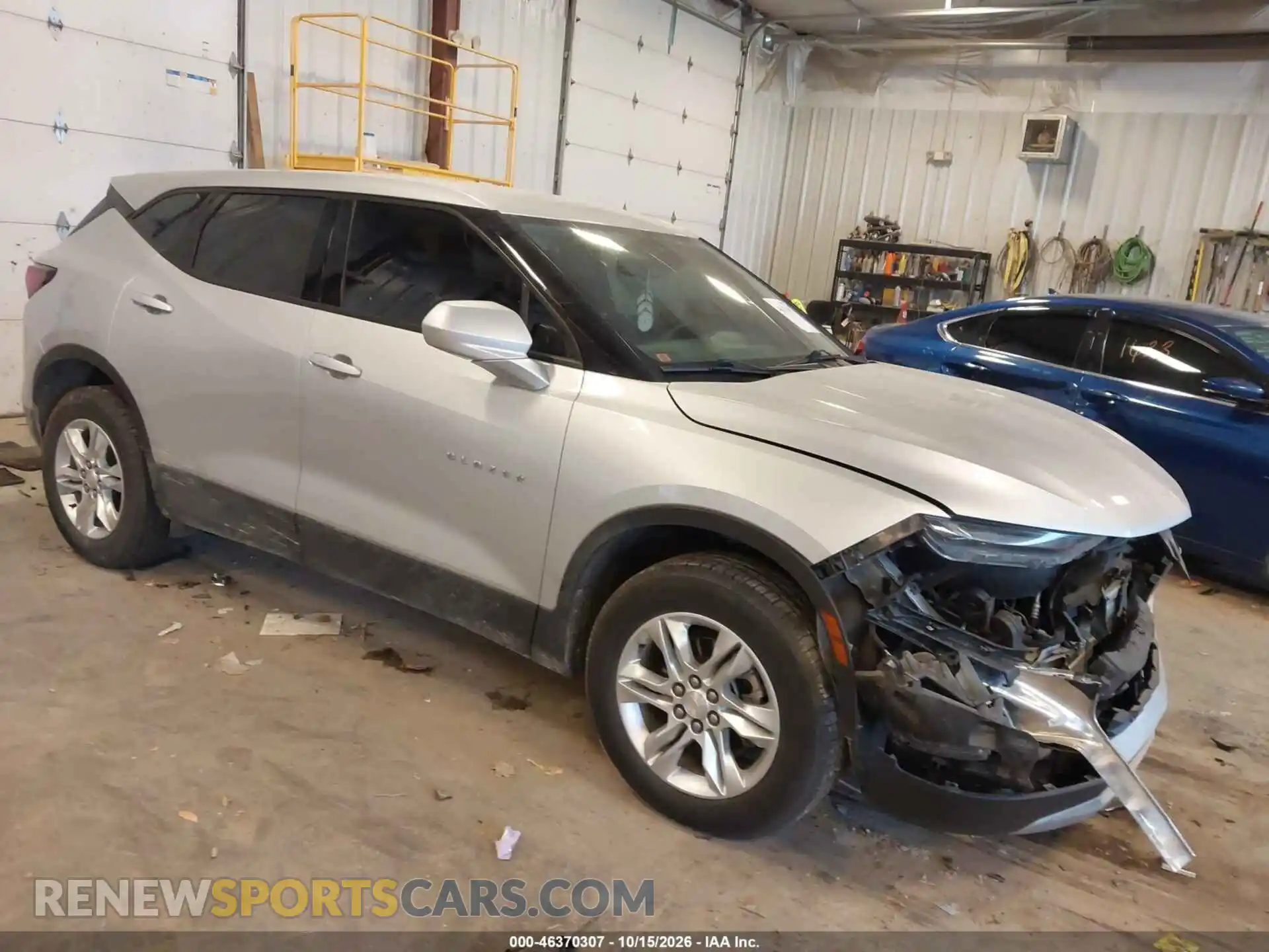 1 Photograph of a damaged car 3GNKBHRS3MS585524 CHEVROLET BLAZER 2021