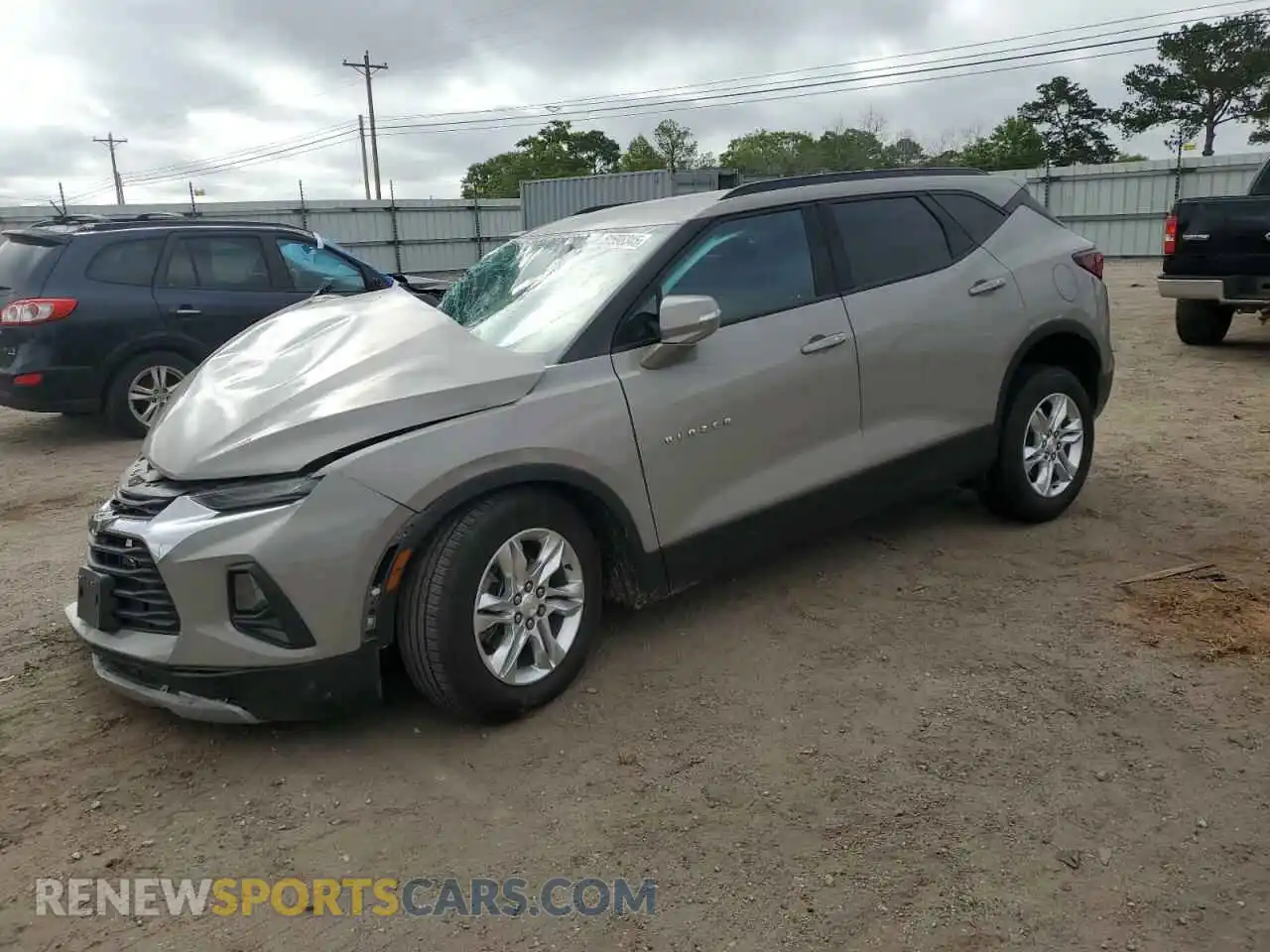 1 Photograph of a damaged car 3GNKBHRS6MS538374 CHEVROLET BLAZER 2021