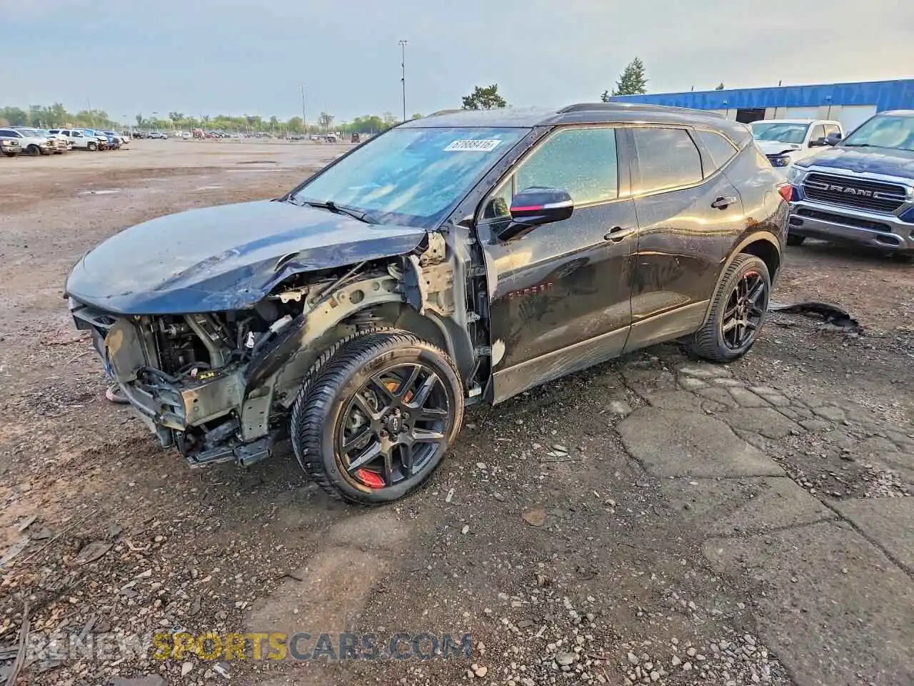 1 fotografías del automóvil dañado 3GNKBHRS6MS551805 CHEVROLET BLAZER 2021