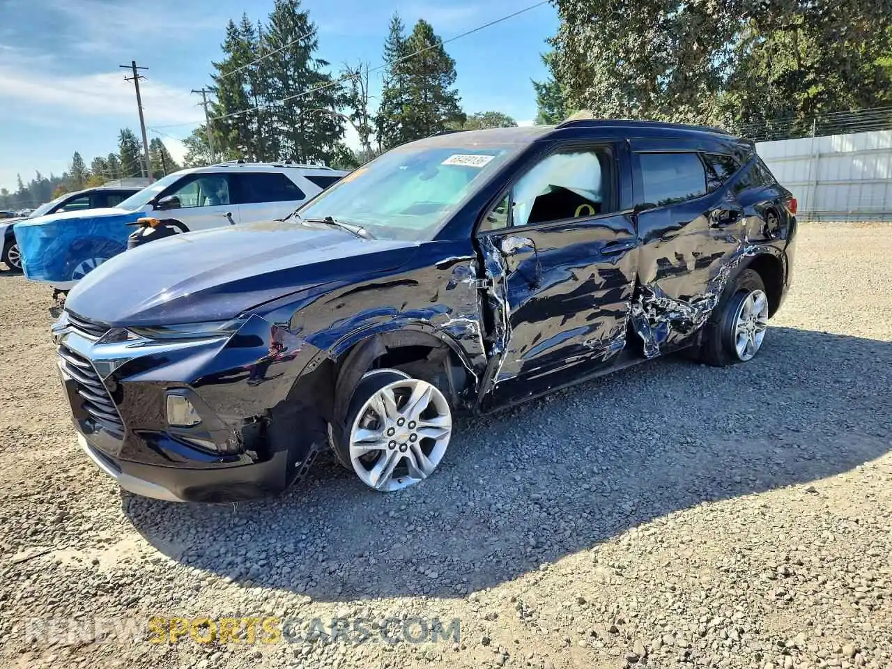 1 fotografías del automóvil dañado 3GNKBHRS7MS537251 CHEVROLET BLAZER 2021