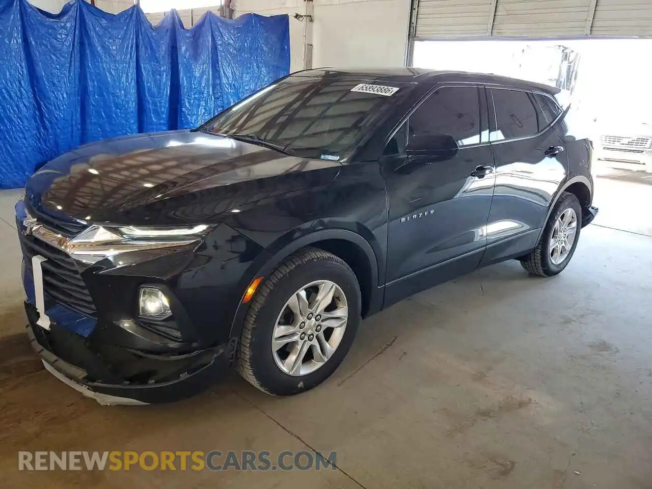 1 Photograph of a damaged car 3GNKBHRS7MS585168 CHEVROLET BLAZER 2021