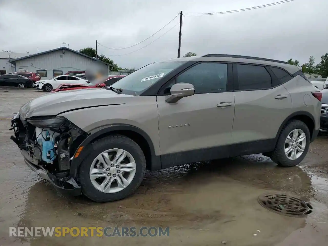 1 Photograph of a damaged car 3GNKBHRS9MS532455 CHEVROLET BLAZER 2021
