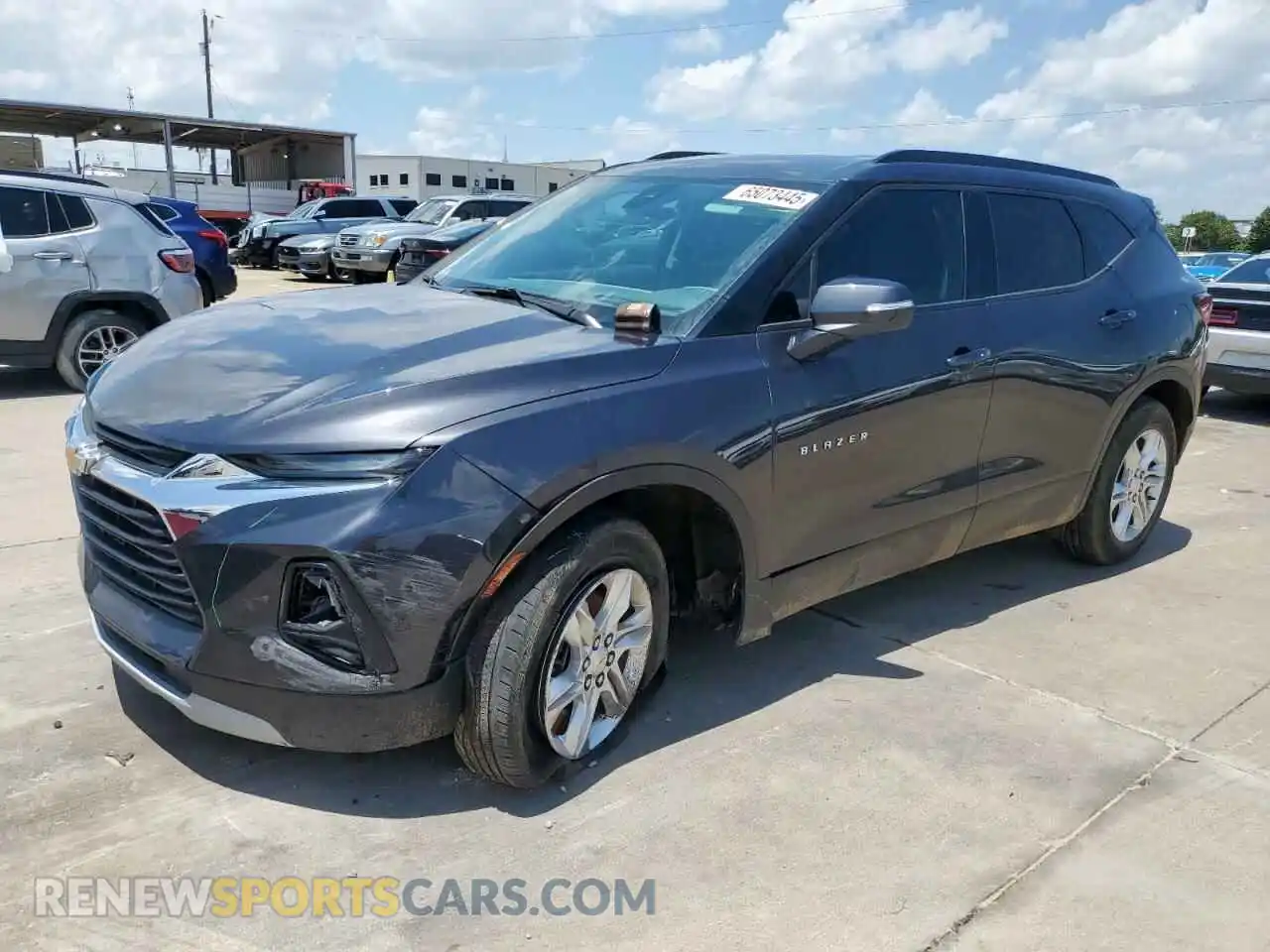 1 Photograph of a damaged car 3GNKBHRS9MS555928 CHEVROLET BLAZER 2021