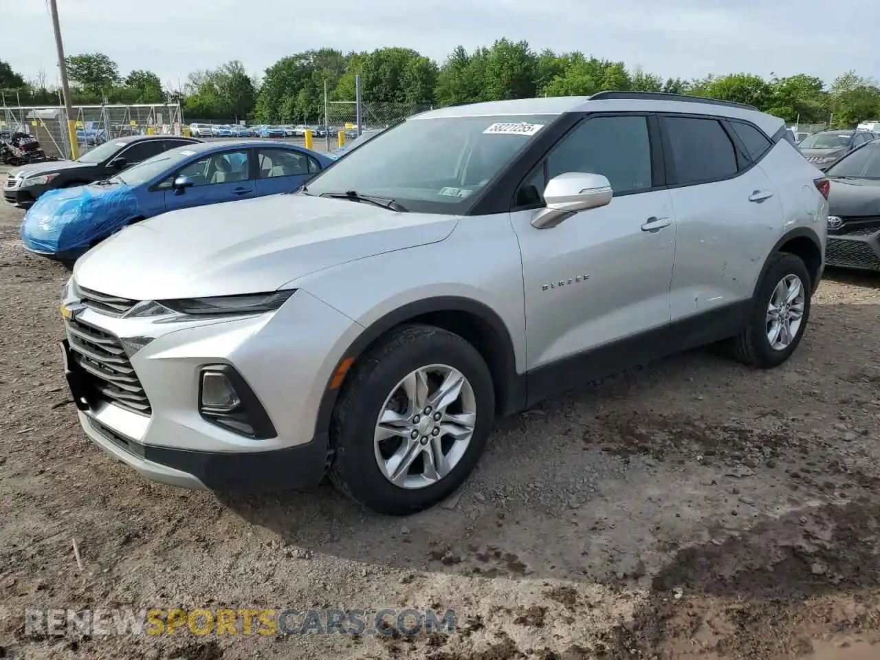 1 Photograph of a damaged car 3GNKBJRS2MS513849 CHEVROLET BLAZER 2021