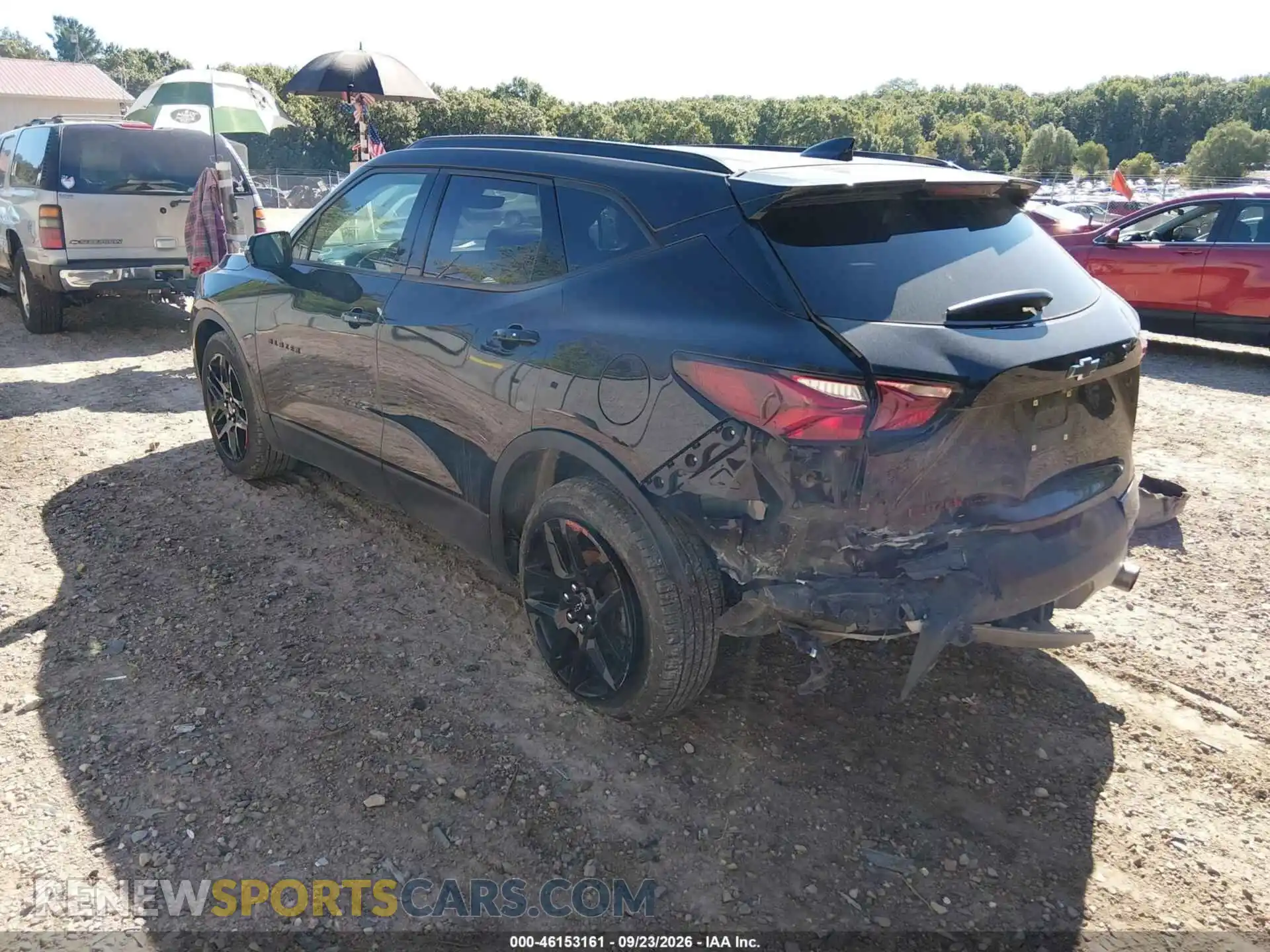 3 fotografías del automóvil dañado 3GNKBJRS8MS515105 CHEVROLET BLAZER 2021