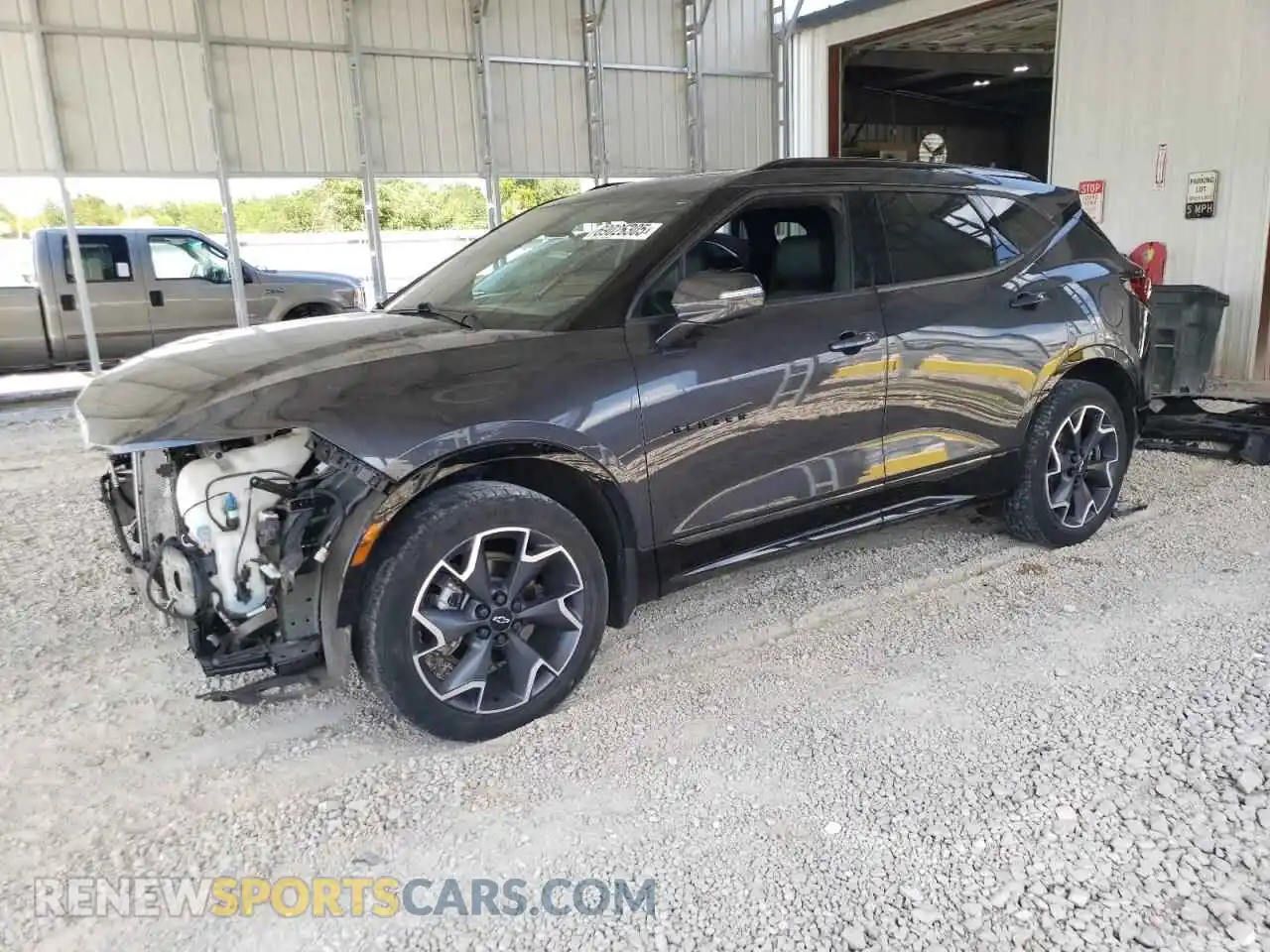1 Photograph of a damaged car 3GNKBKRS3MS521674 CHEVROLET BLAZER 2021