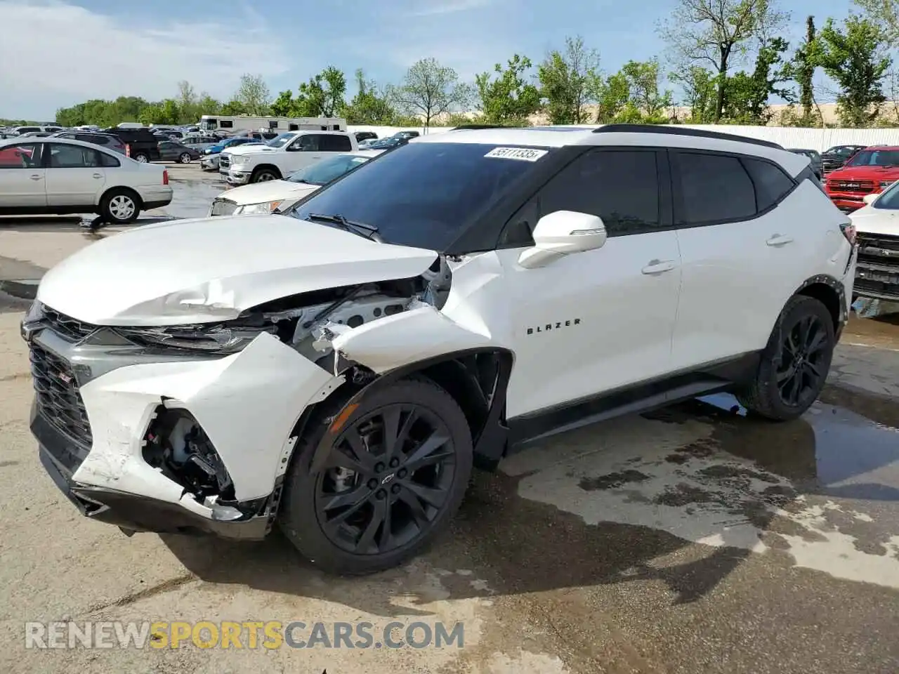 1 Photograph of a damaged car 3GNKBKRS3MS548714 CHEVROLET BLAZER 2021