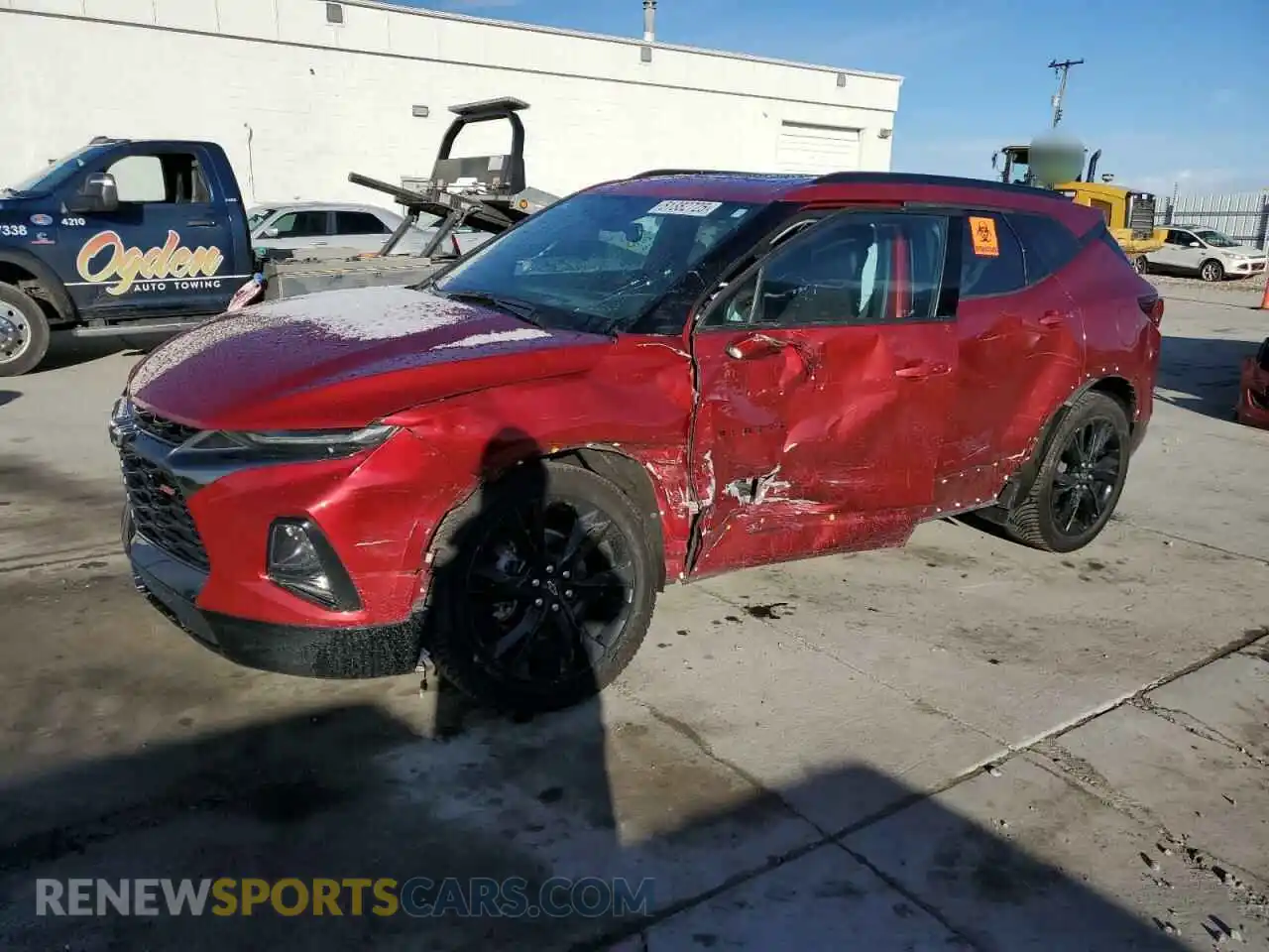 1 Photograph of a damaged car 3GNKBKRS4MS534871 CHEVROLET BLAZER 2021