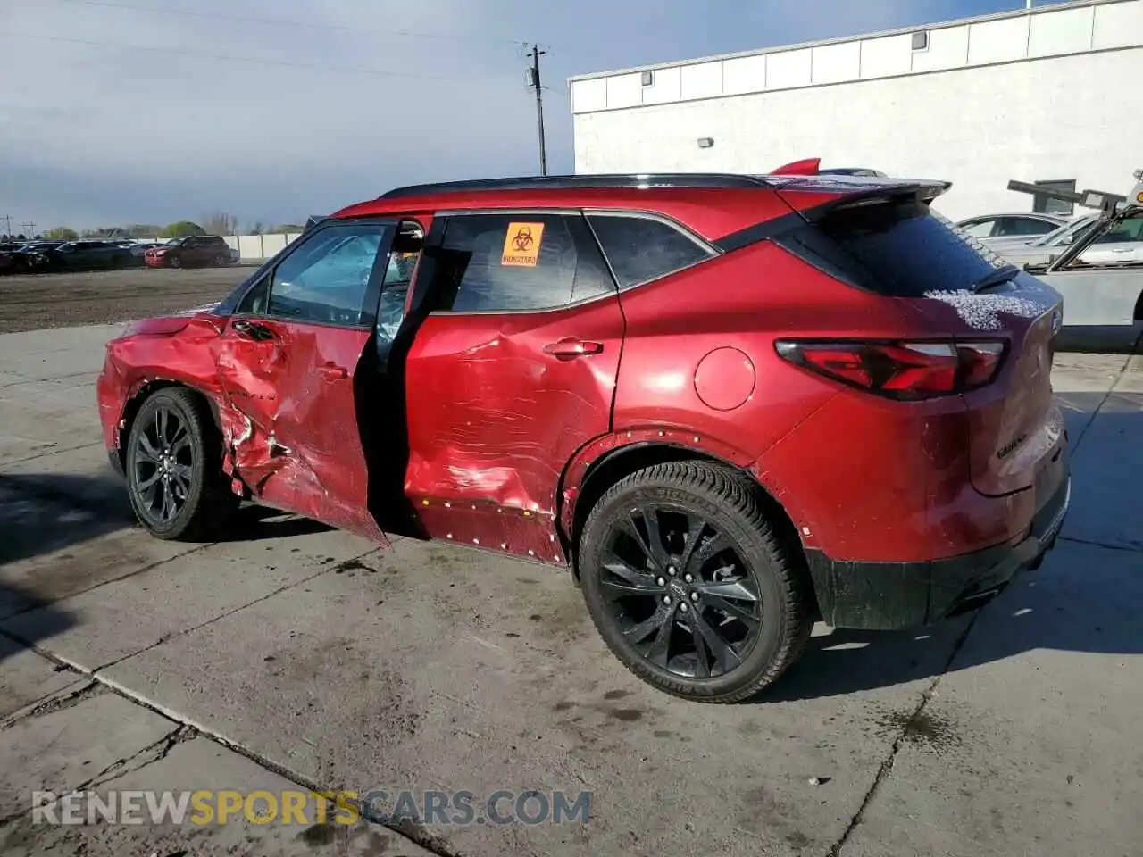 2 Photograph of a damaged car 3GNKBKRS4MS534871 CHEVROLET BLAZER 2021