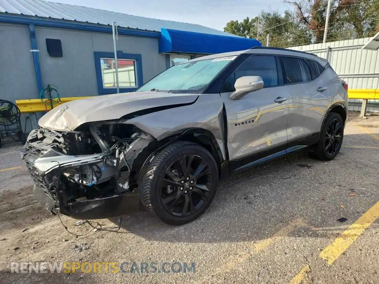 1 Photograph of a damaged car 3GNKBKRS6MS535651 CHEVROLET BLAZER 2021