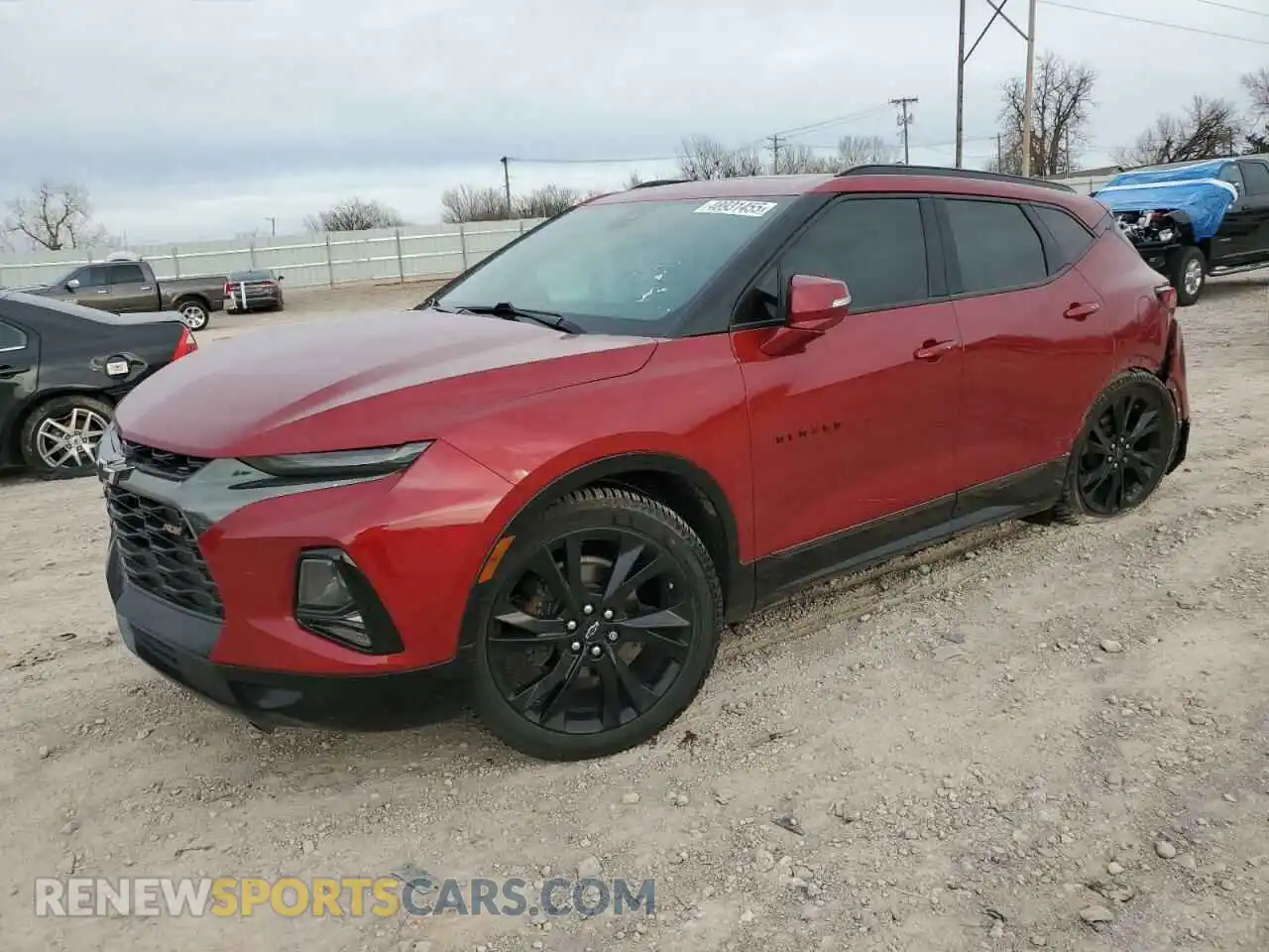 1 Photograph of a damaged car 3GNKBKRS6MS539943 CHEVROLET BLAZER 2021