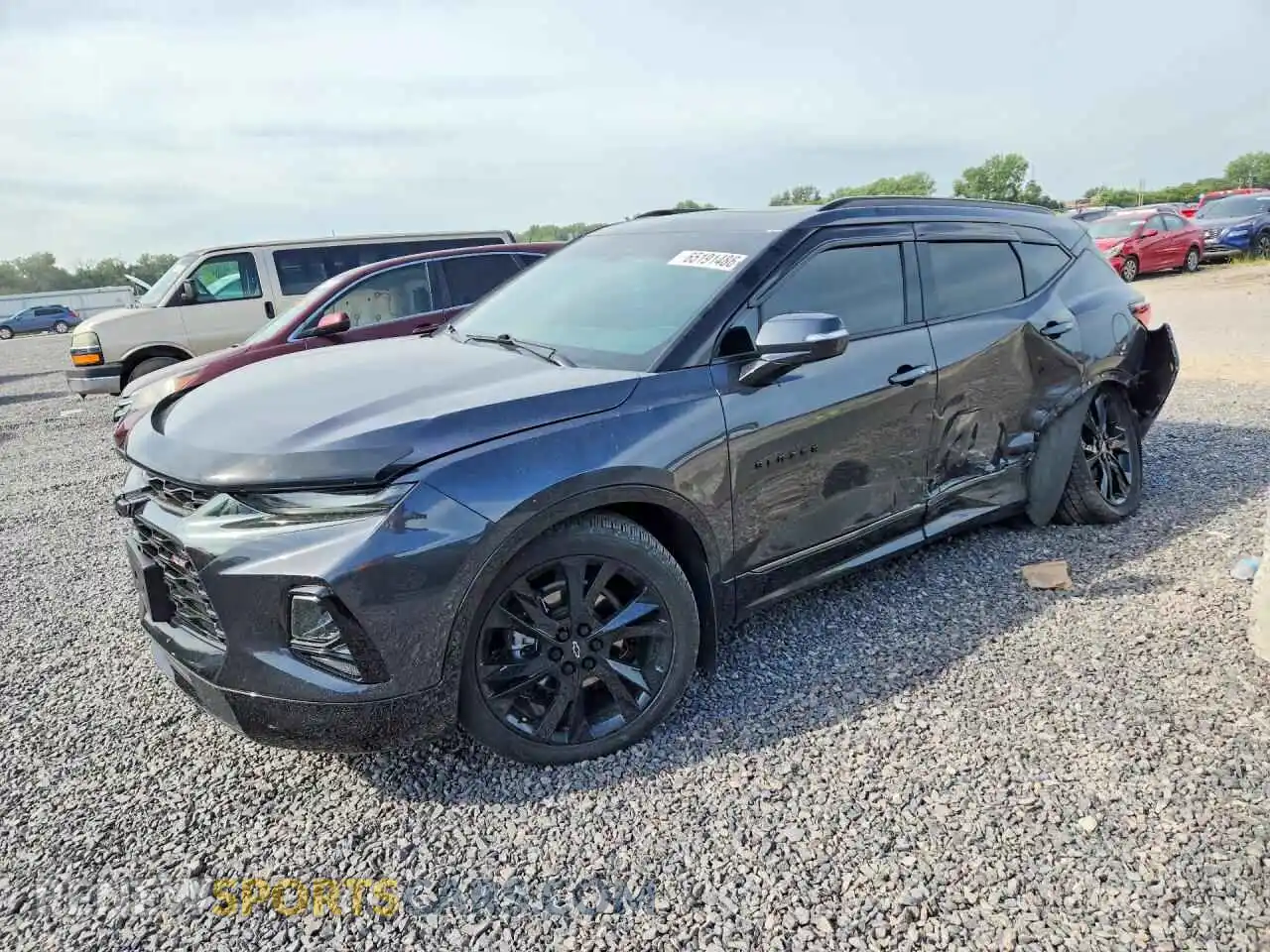 1 Фотография поврежденного автомобиля 3GNKBKRS7MS553687 CHEVROLET BLAZER 2021