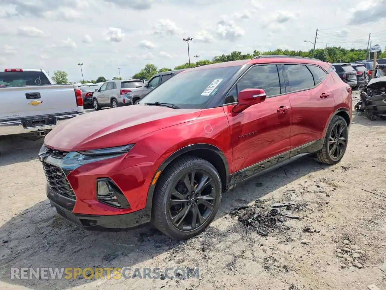 1 Photograph of a damaged car 3GNKBKRS7MS555987 CHEVROLET BLAZER 2021