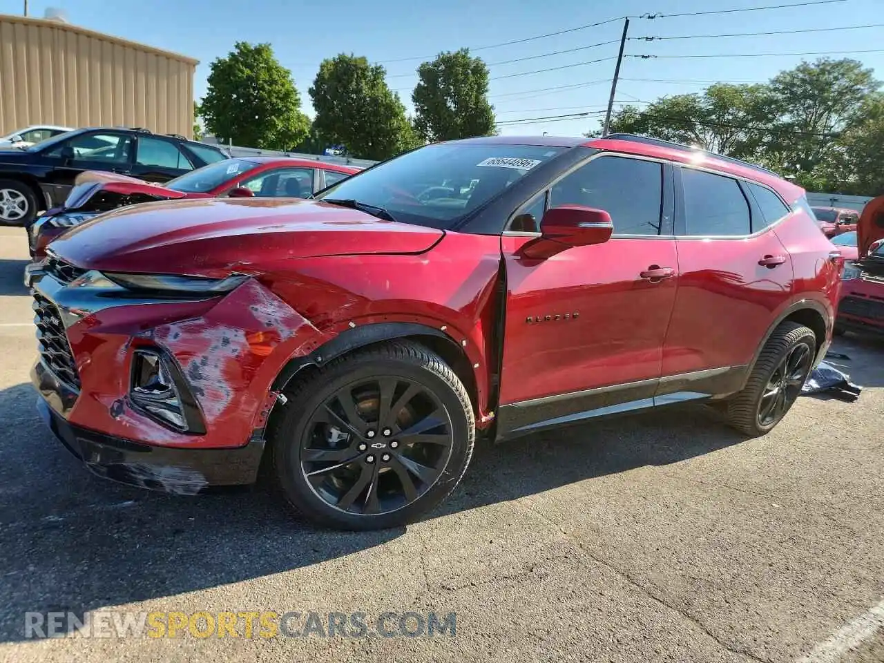 1 Photograph of a damaged car 3GNKBKRS8MS509553 CHEVROLET BLAZER 2021