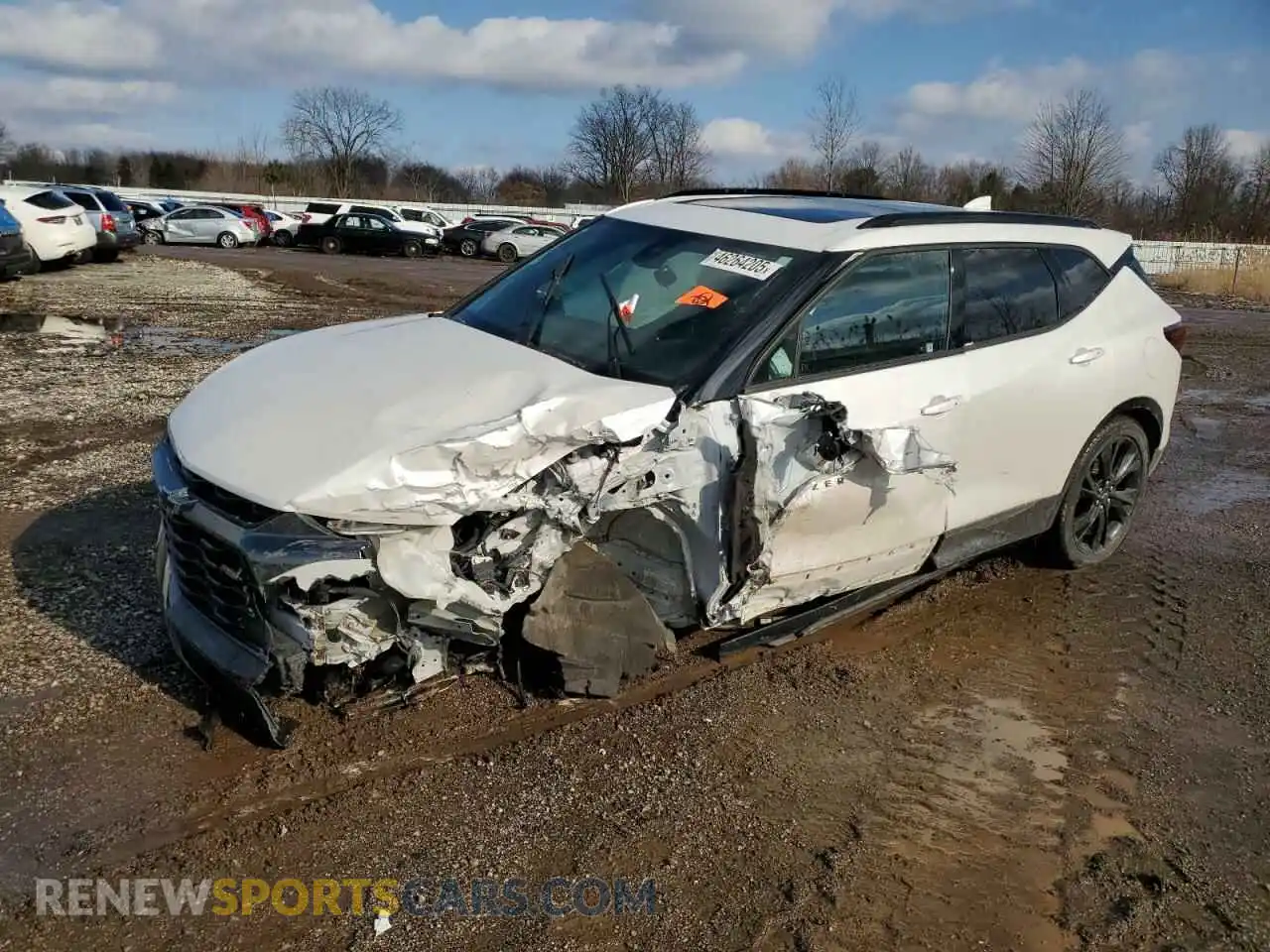 1 Photograph of a damaged car 3GNKBKRS9MS528824 CHEVROLET BLAZER 2021