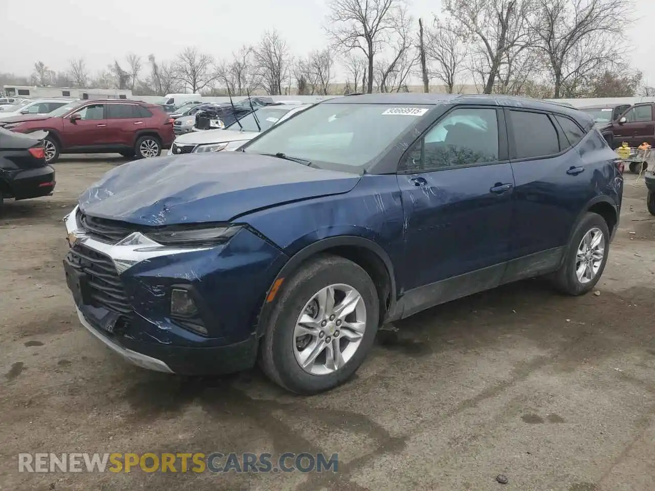 1 Photograph of a damaged car 3GNKBHR43NS224913 CHEVROLET BLAZER 2022